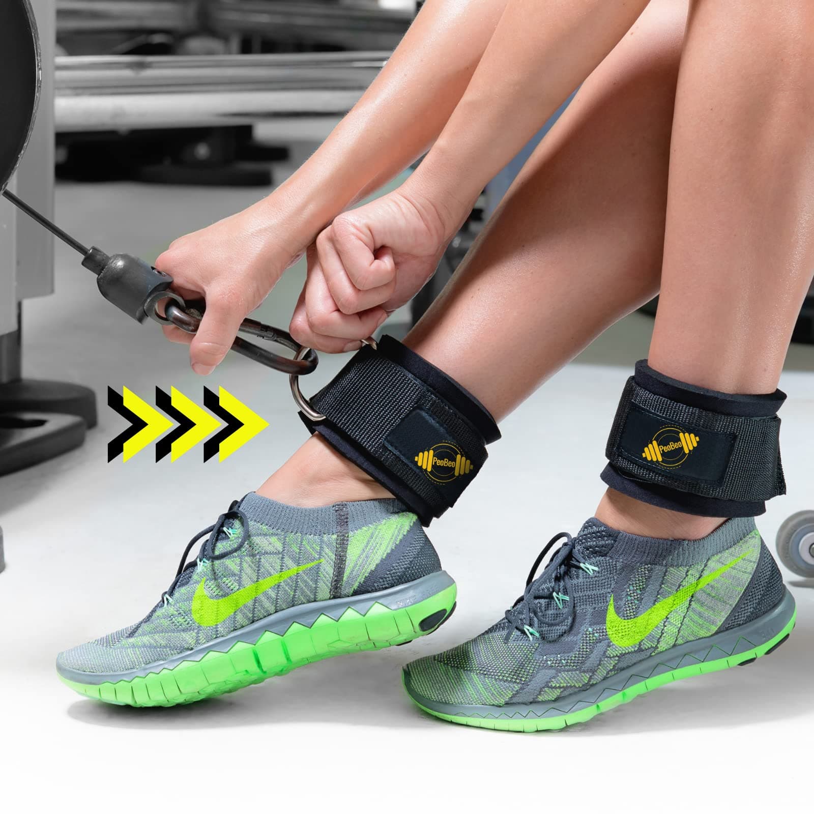 PeoBeo Ankle Strap for Cable Machine Attachments for Gym Ankle Straps for Cable Machines Straps Foot Straps for Cable Machine Attachment Glute Machine Gym Accessories for Women