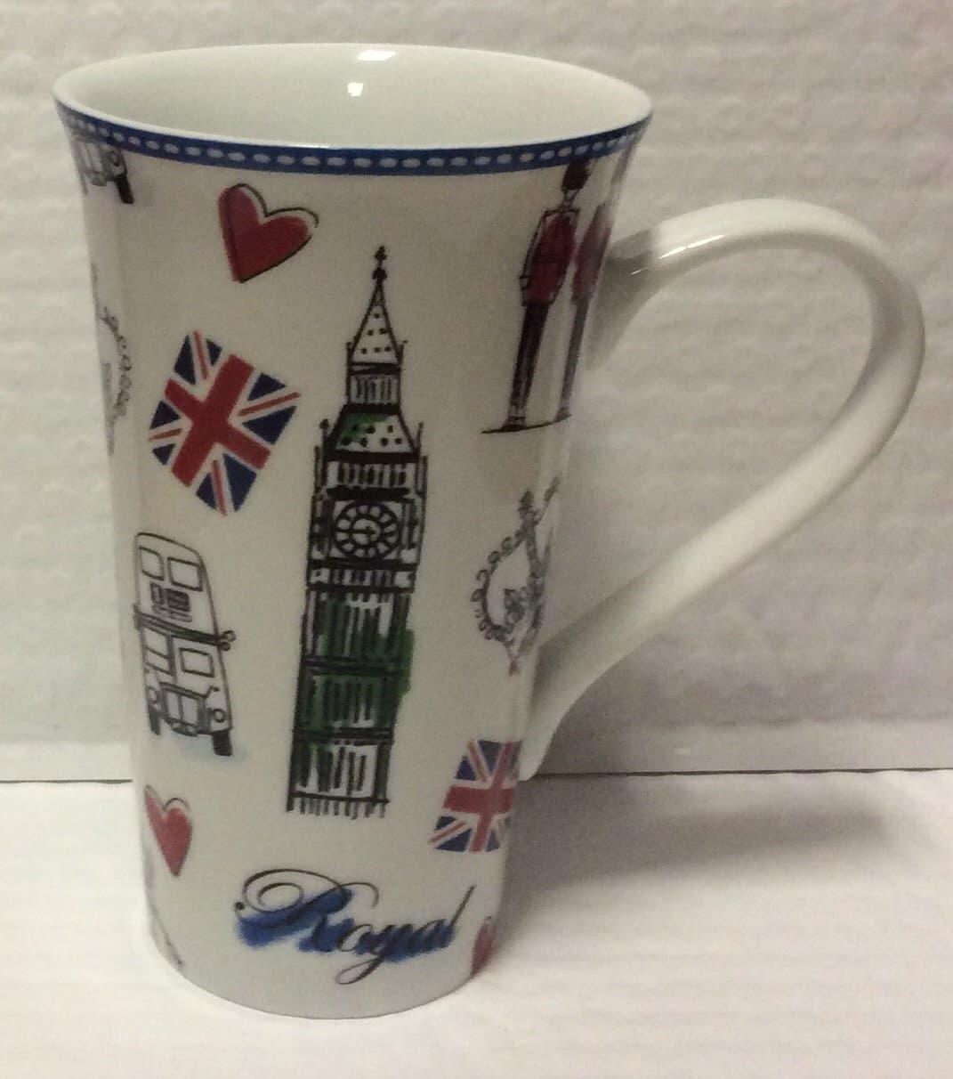 London Romance 16oz Tall Latte Fine Porcelain China Mug