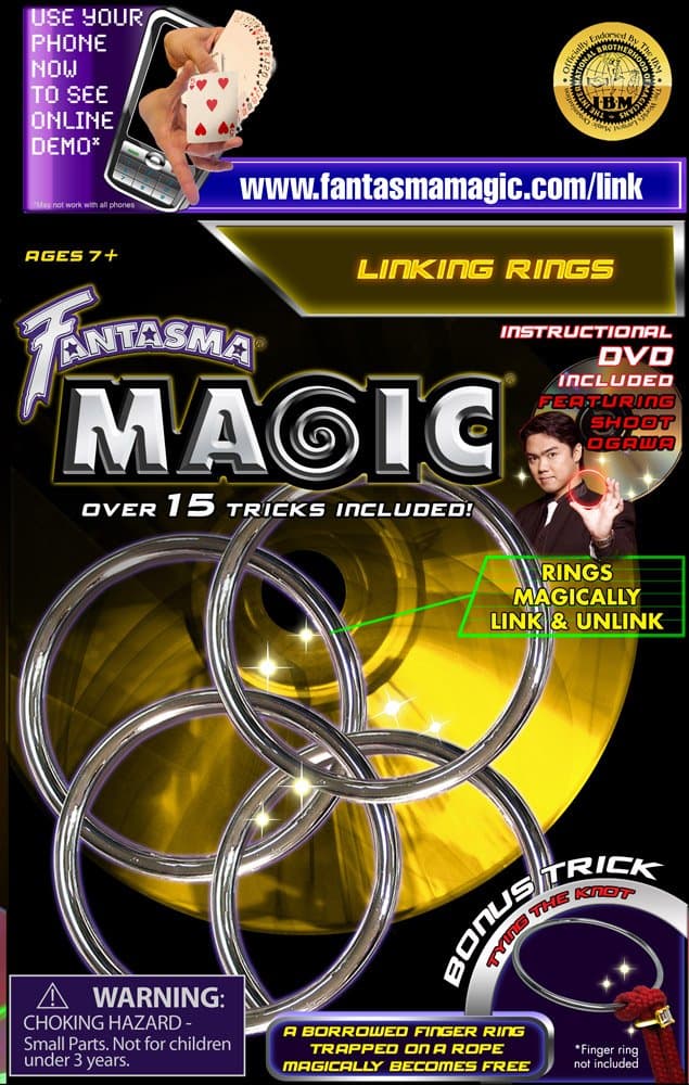 Fantasma Toys Linking Rings with DVD