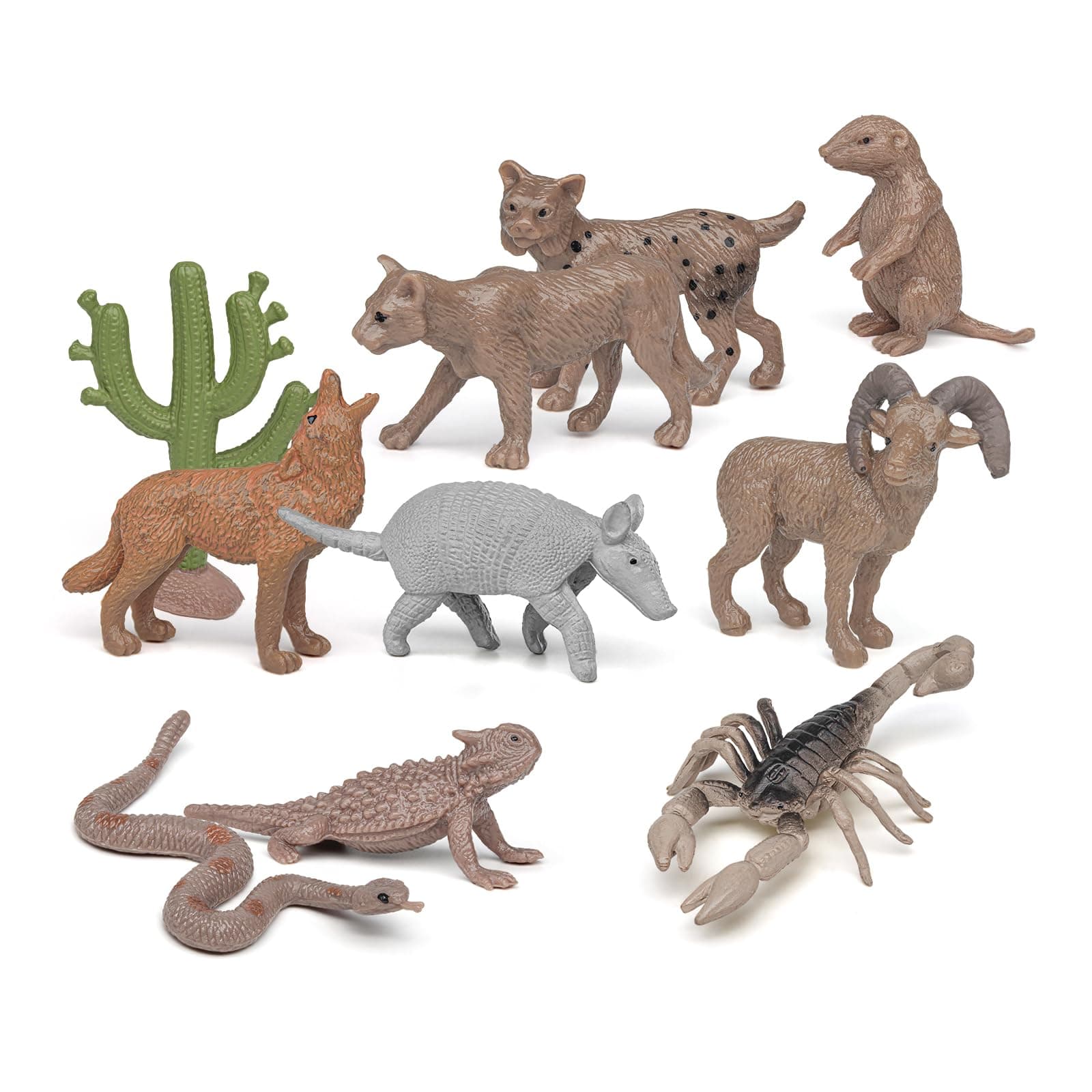 11PCS Mini Desert Animals Figurines Set Desert Realistic Desert Animals Figurines Toys Party Decorations Tabletop Decorations for Kids