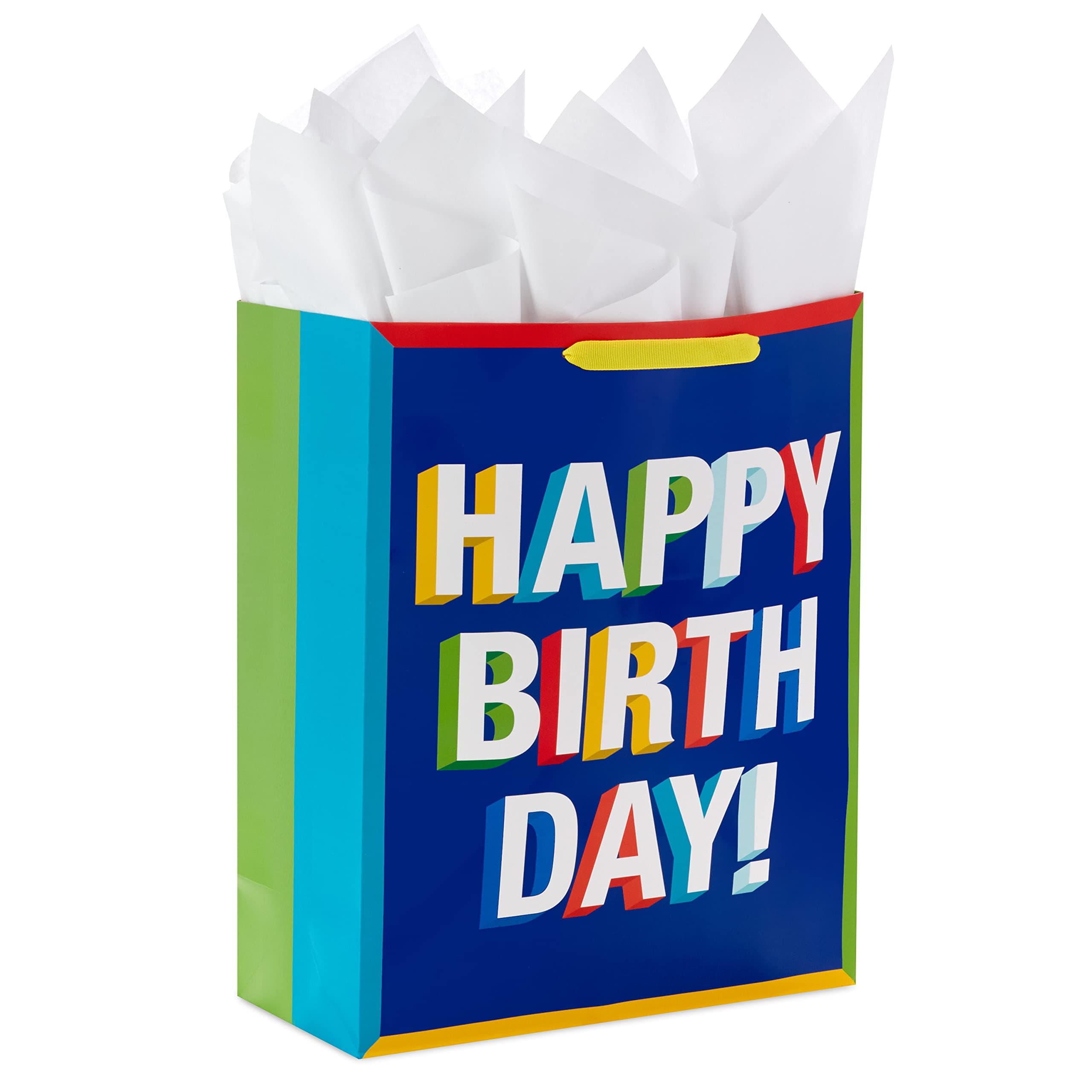 Hallmark 15" Extra Large Birthday Gift Bag with Tissue Paper (Happy Birthday,...