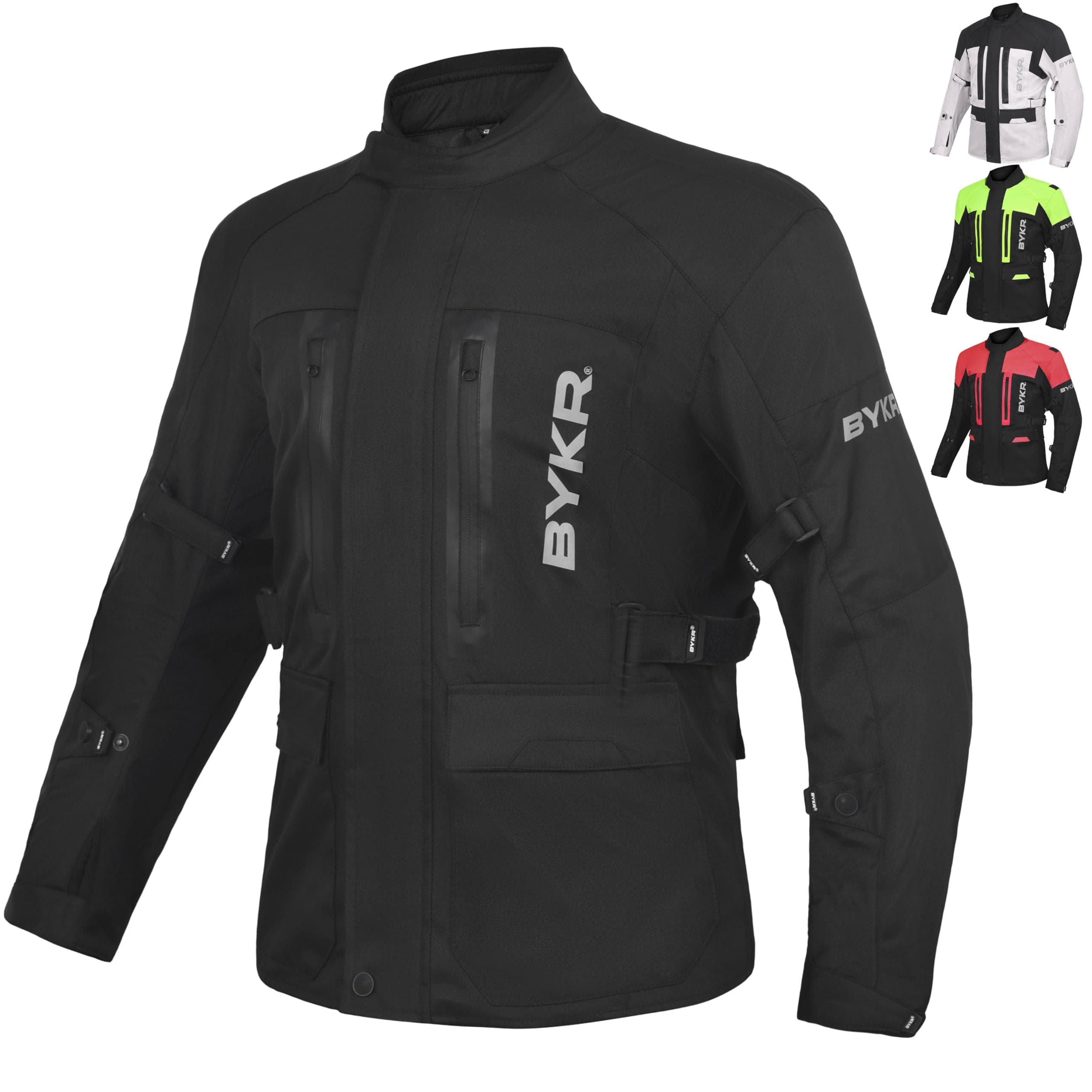 BYKR Adventure Touring Motorcycle Jacket For Men & Women Enduro Biker Textile Riding Gear CE Armored