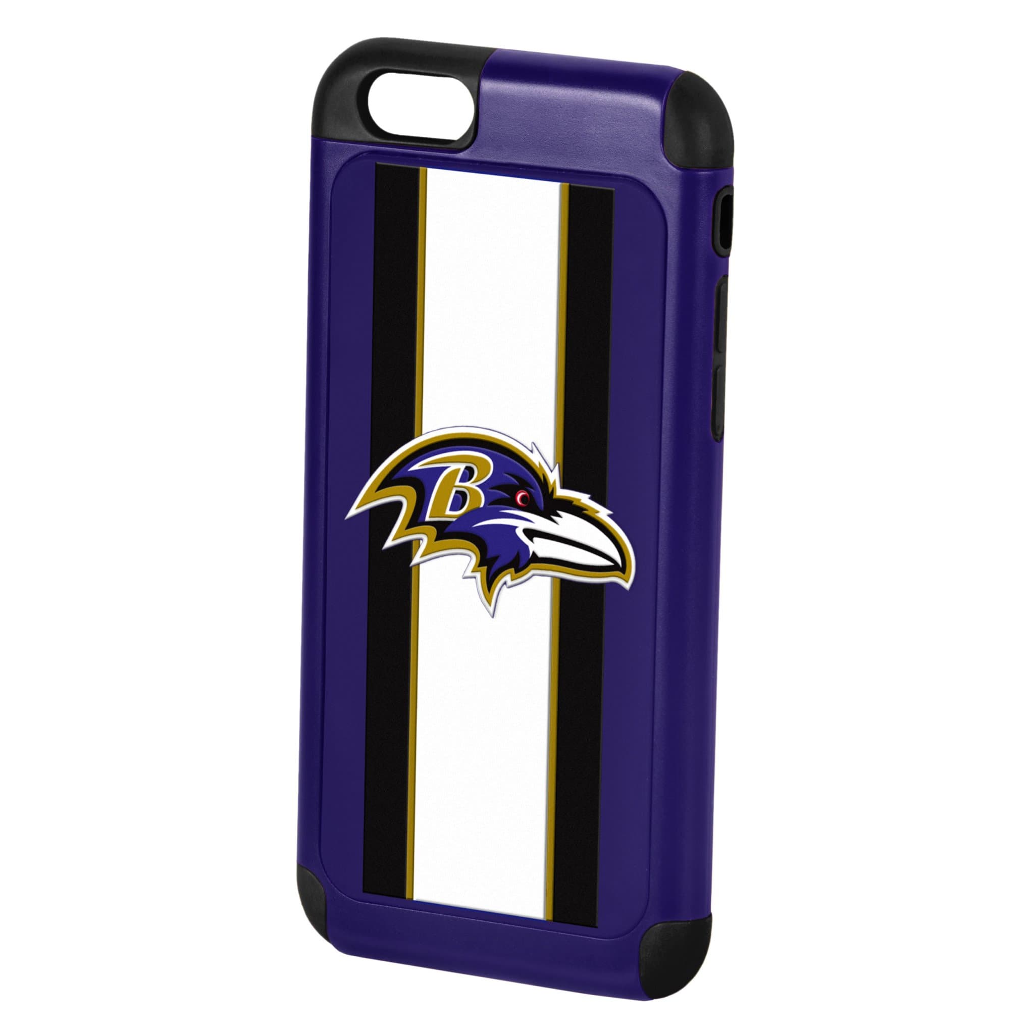 Forever Collectibles Dual Hybrid 2-Piece TPU Case for iPhone 6 - Retail Packaging - Baltimore Ravens