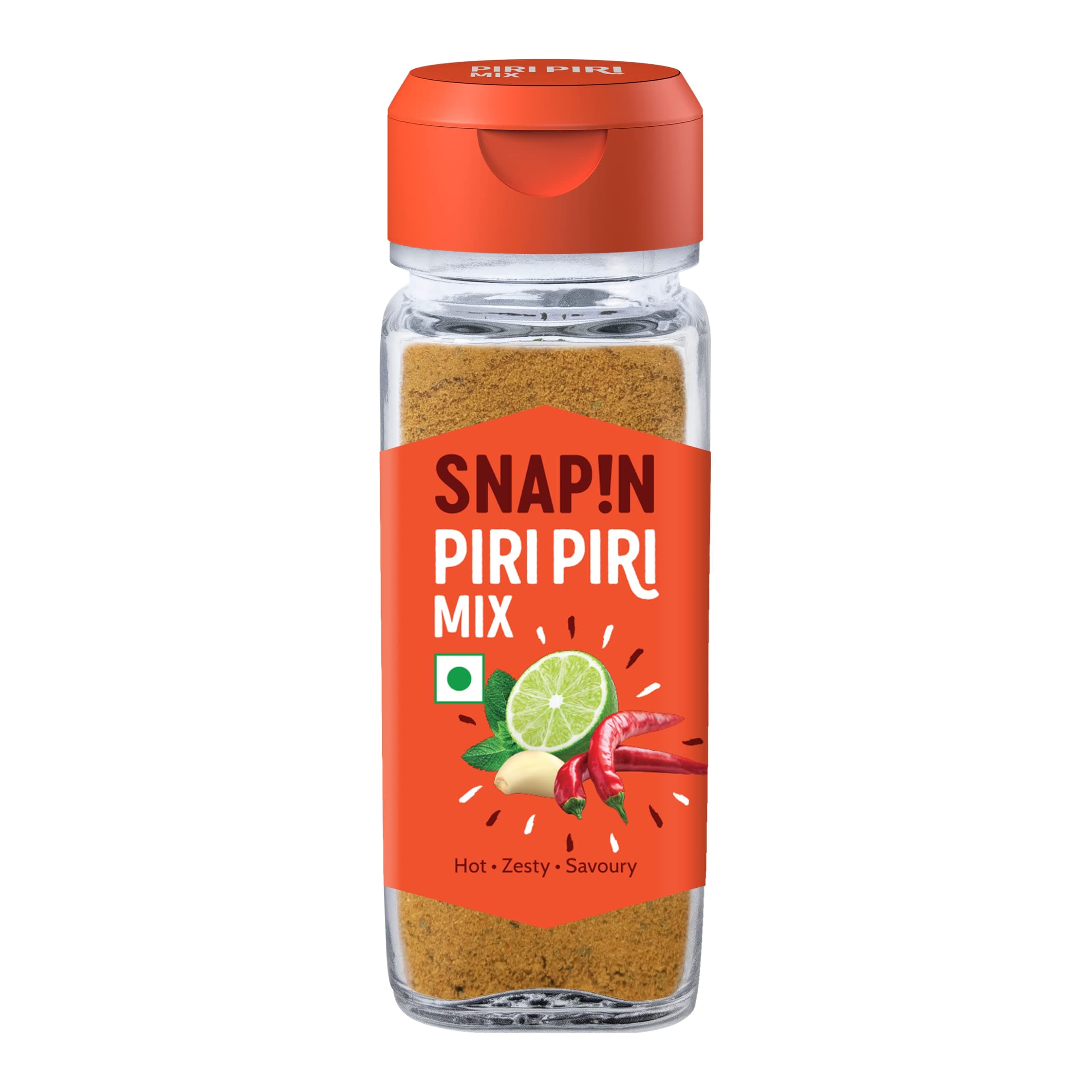 Snapin Piri Piri Mix | 50g Glass Bottle |Peri Peri Seasoning