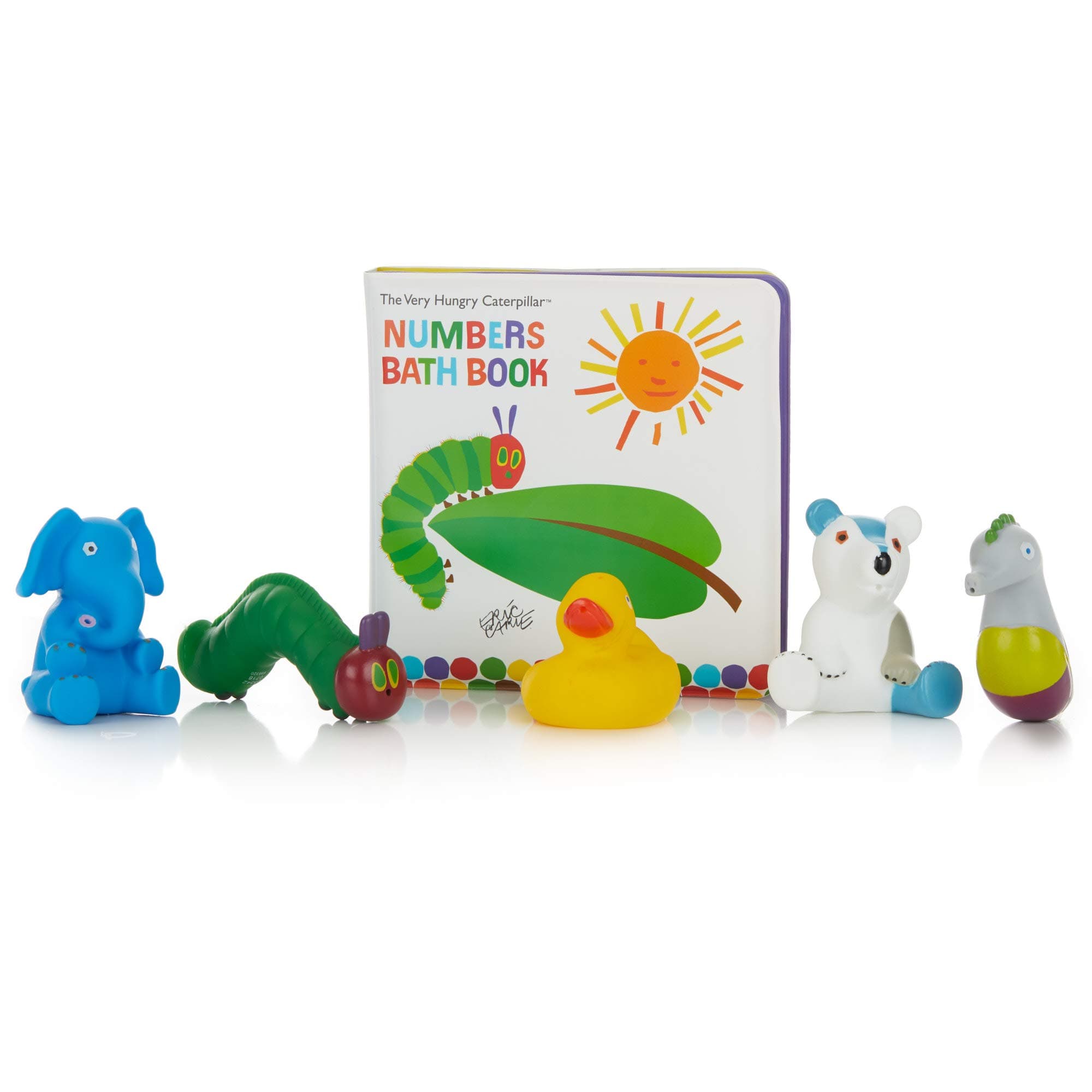 World of Eric Carle, The Very Hungry Caterpillar Numbers Bath Book and Squirty Toys Set