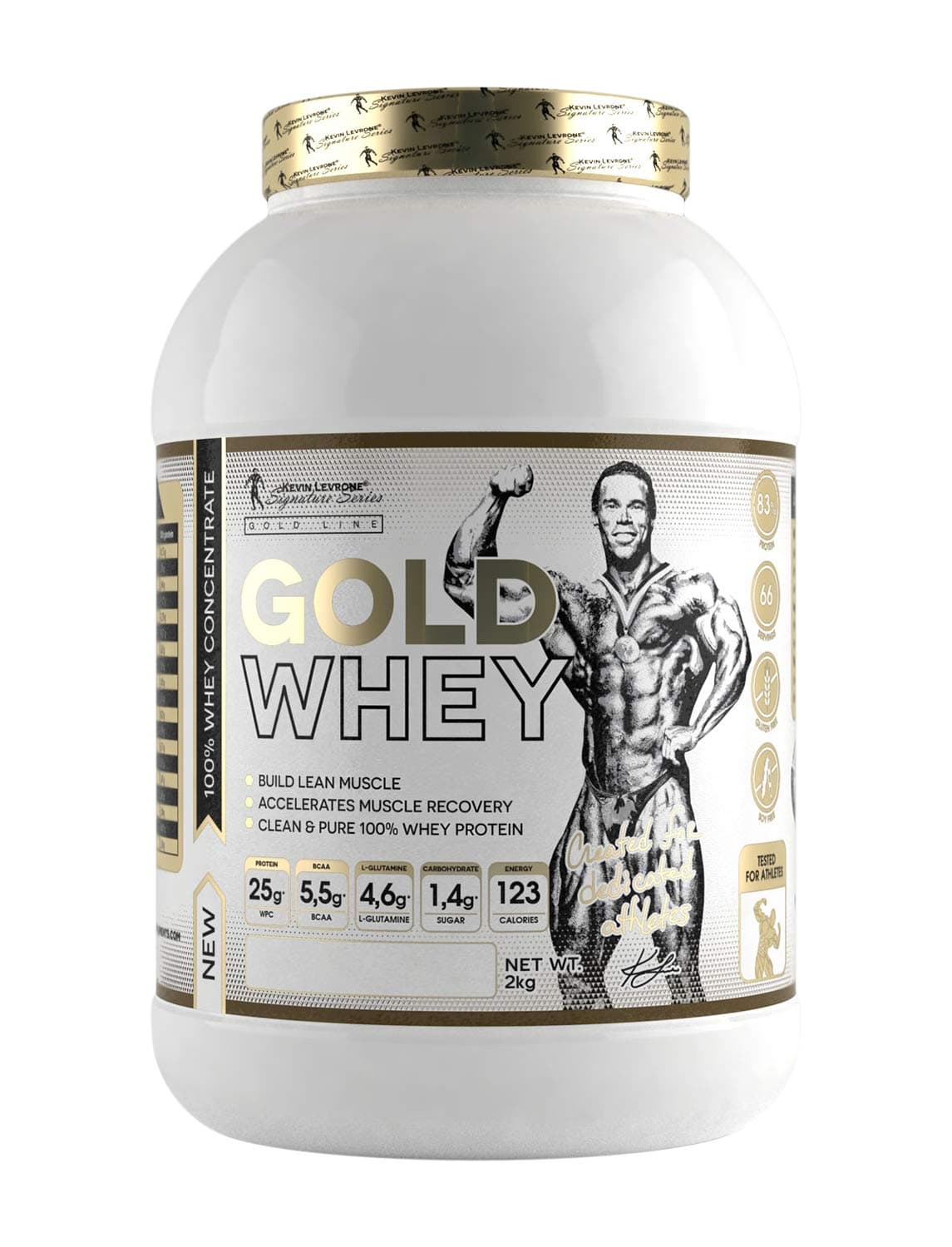 Kevin Levrone Gold Whey 2 Kg (4.4 Lb) Chocolate with Authorized importer Tag