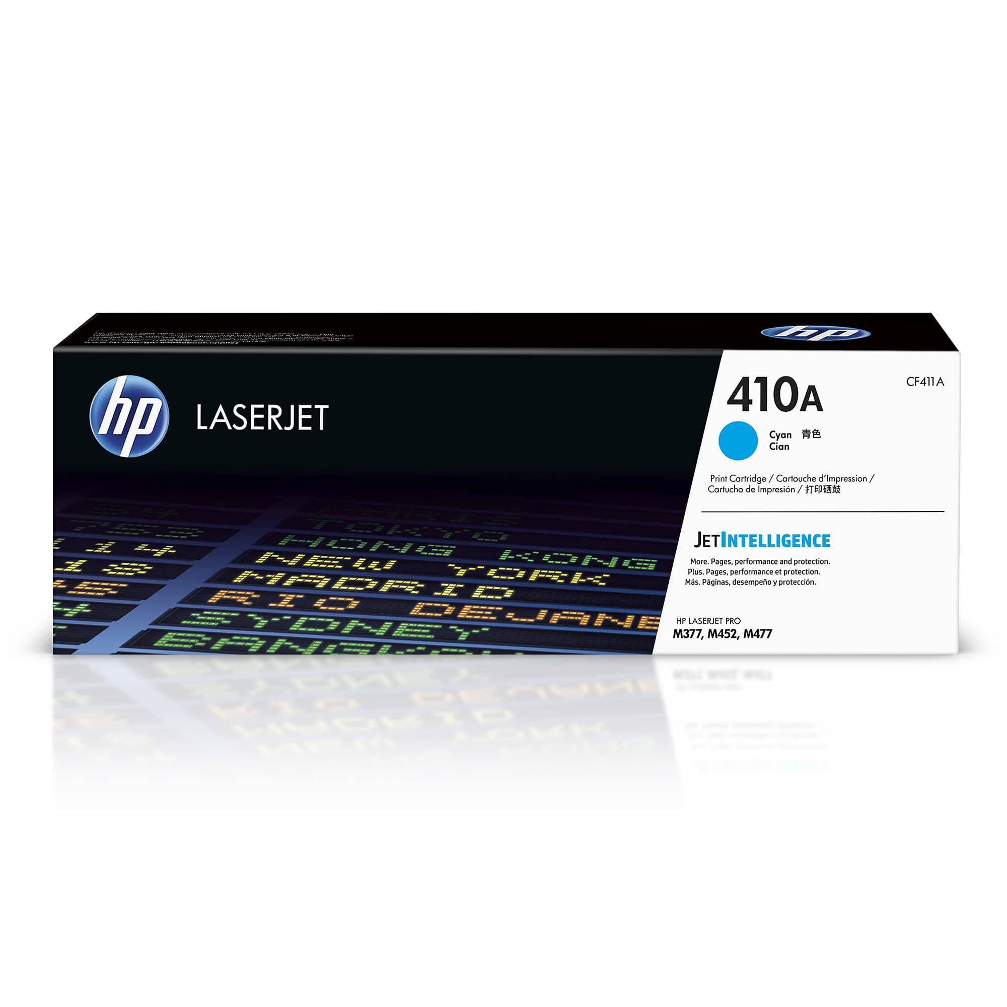 HP CF411A 410A Original LaserJet Toner Cartridge, Cyan
