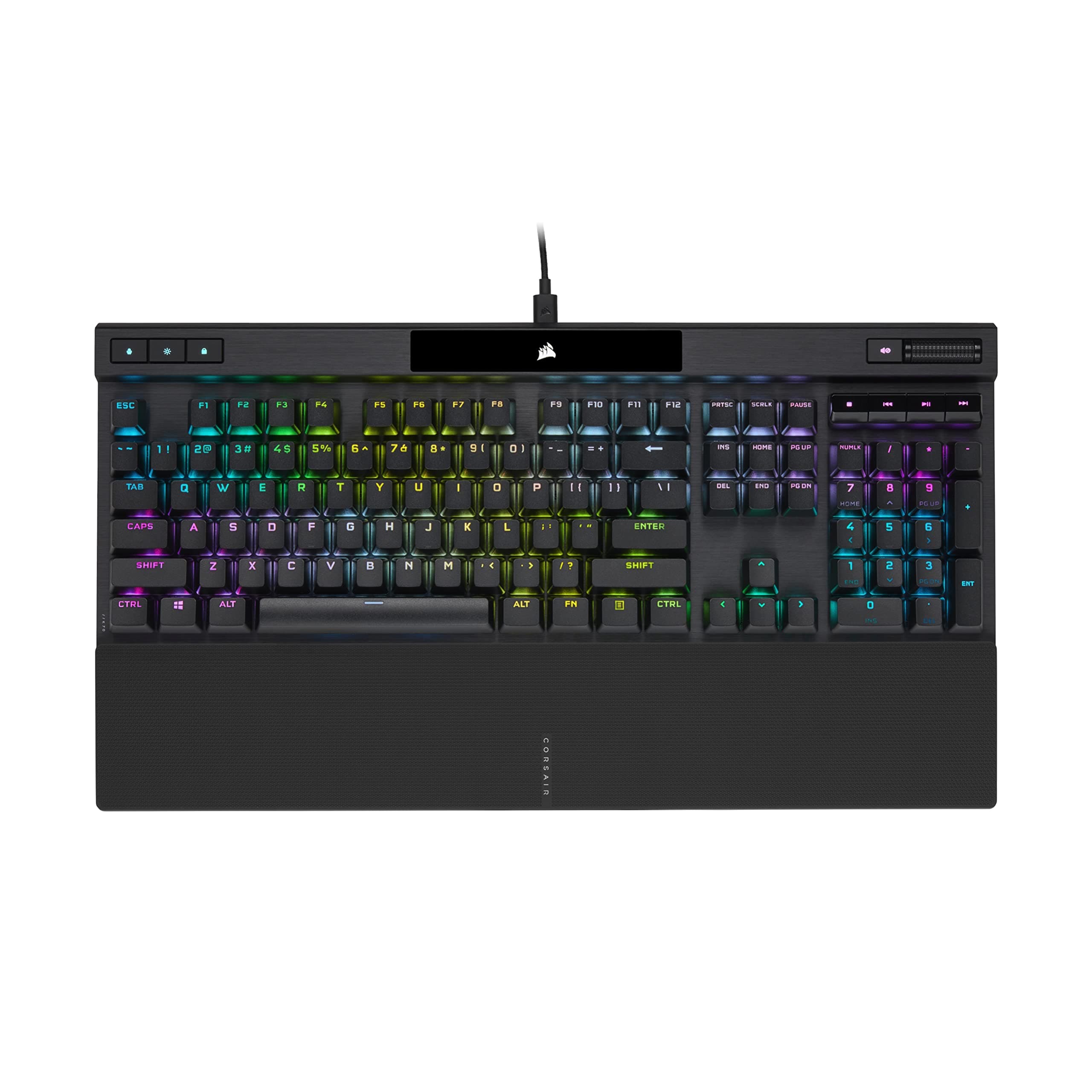 Corsair K70 RGB Pro Mechanical Gaming Keyboard Backlit RGB LED Cherry Mx Brown Key Switch USB-C Black