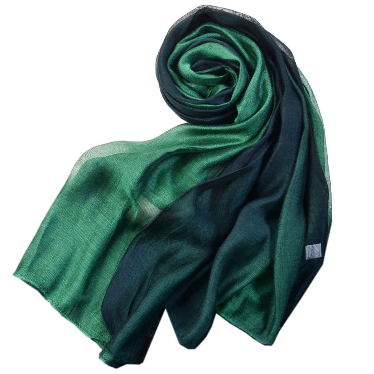 Cotton Silk Scarf Elegant Soft Wraps Color Shade Scarves for Women