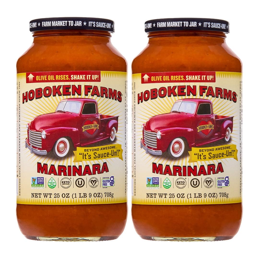 Marinara Sauce – No Sugar Added, Low Sodium, Non-GMO, Preservative-Free, Low Carb, Keto – Better For You Pasta Sauce! (25 Fl Oz, Pack of 2)