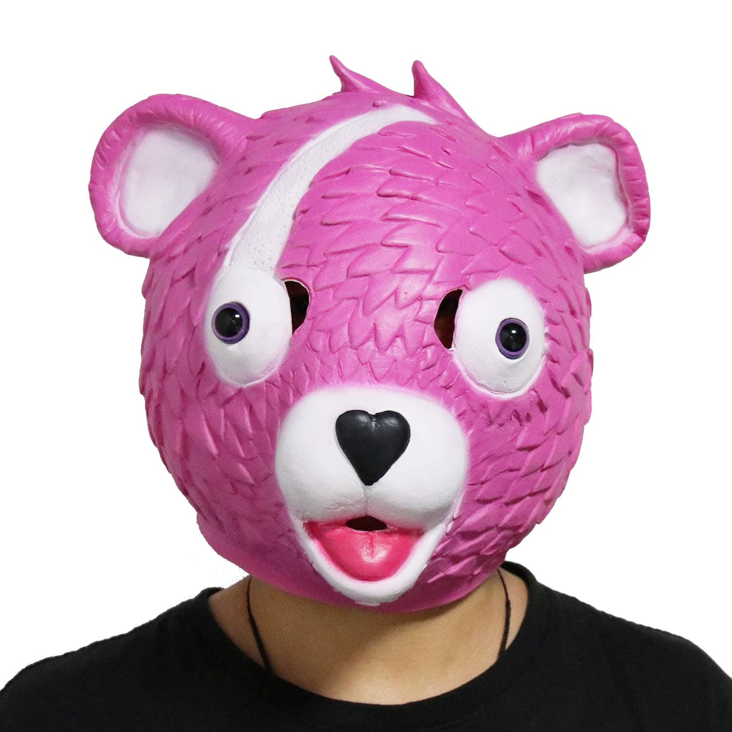 CoserWorld Costume Latex Mask Cuddle Team Leader Pink Bear Mask