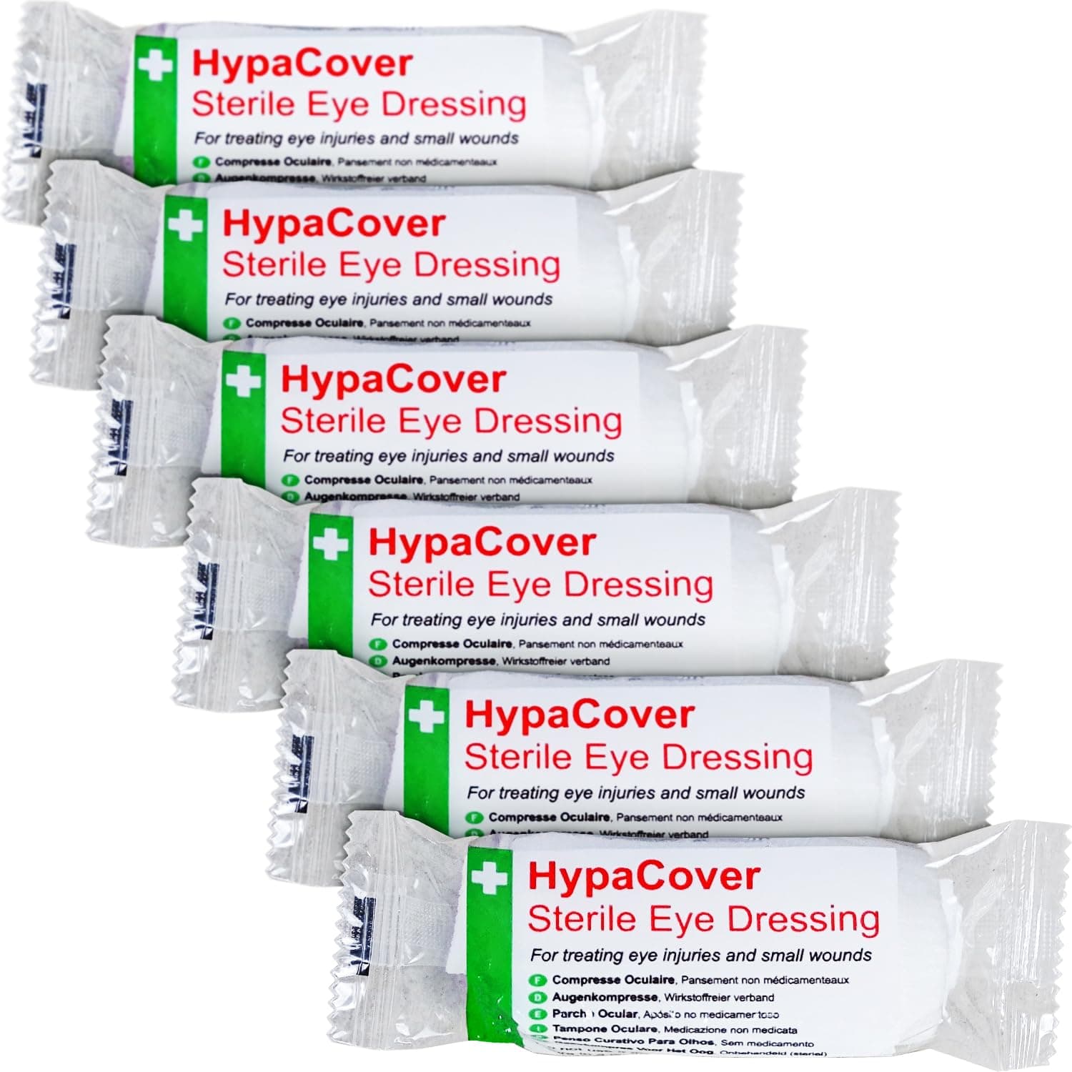 Safety First Aid Group HypaCover Sterile Eye Pad Dressing Bandage (Pack of 6)