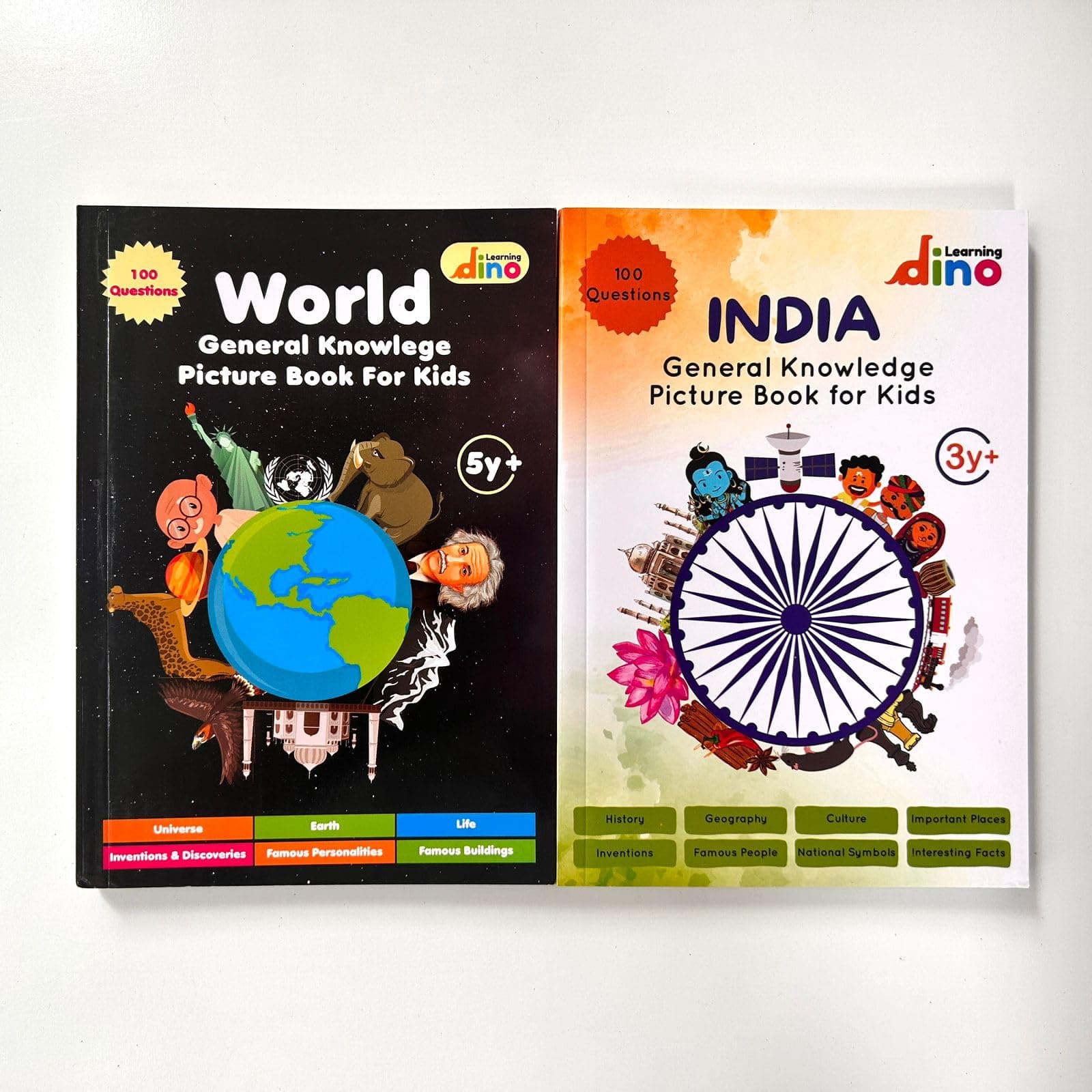 General Knowledge about "World + India" Combo Pack | 2 Picture Books for Kids...
