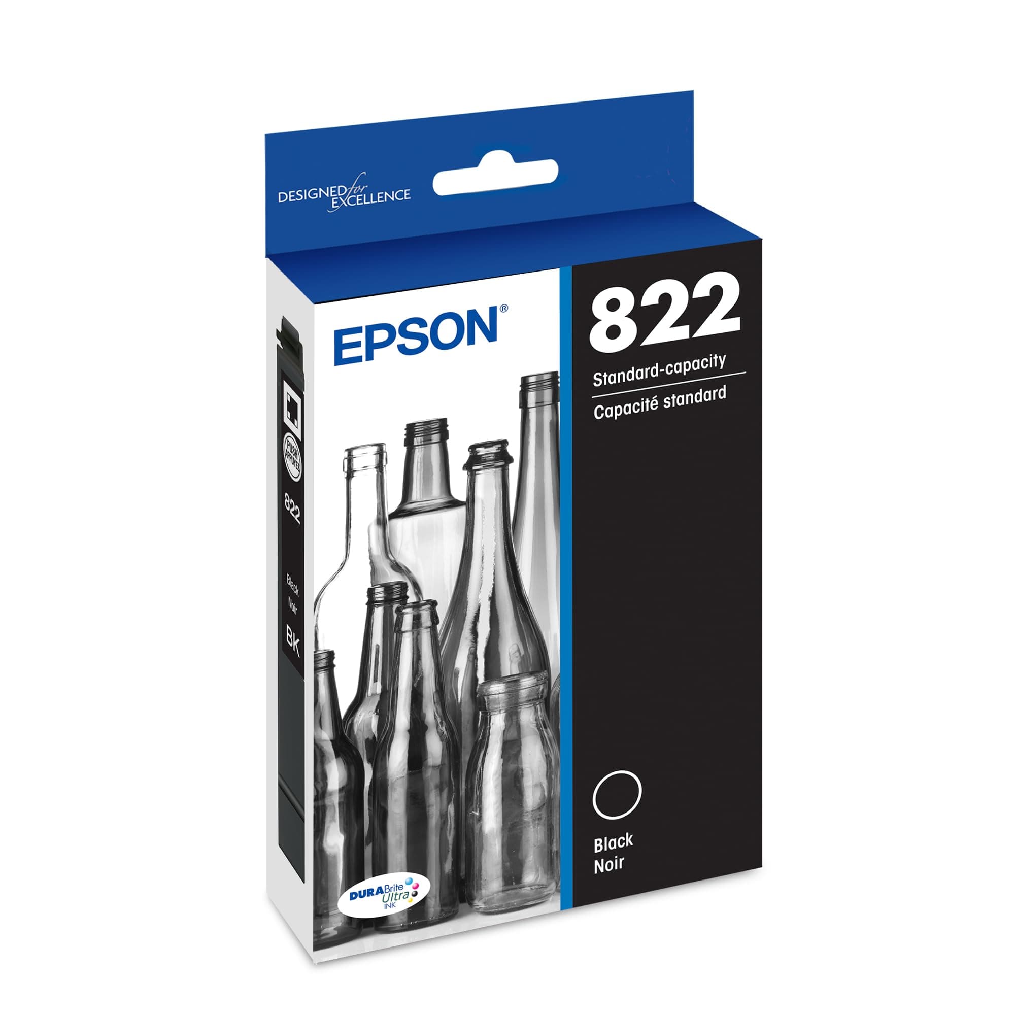 EPSON T822 DURABrite Ultra Ink Standard Capacity Black Cartridge (T822120-S) for select Epson WorkForce Pro Printers
