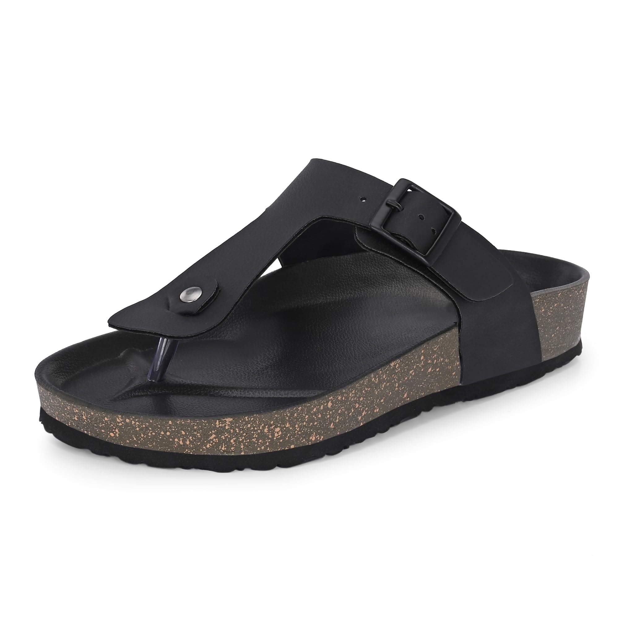 Sandals for Men | Berkin-Style Slip-On Casual Sandal with Open Toe Design | Comfortable PU Footbed, Arch Support & Lightweight On-Grip Sole for Outdoor Wear (7314)