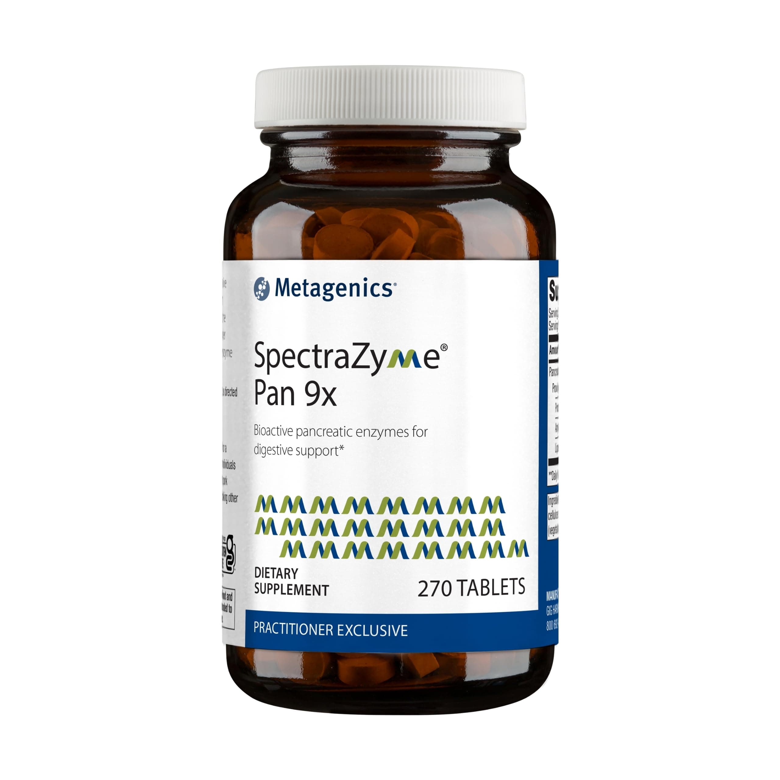 MetagenicsSpectraZyme® Pan 9x – Bioactive Pancreatic Enzymes for Digestive Support* – 270 servings