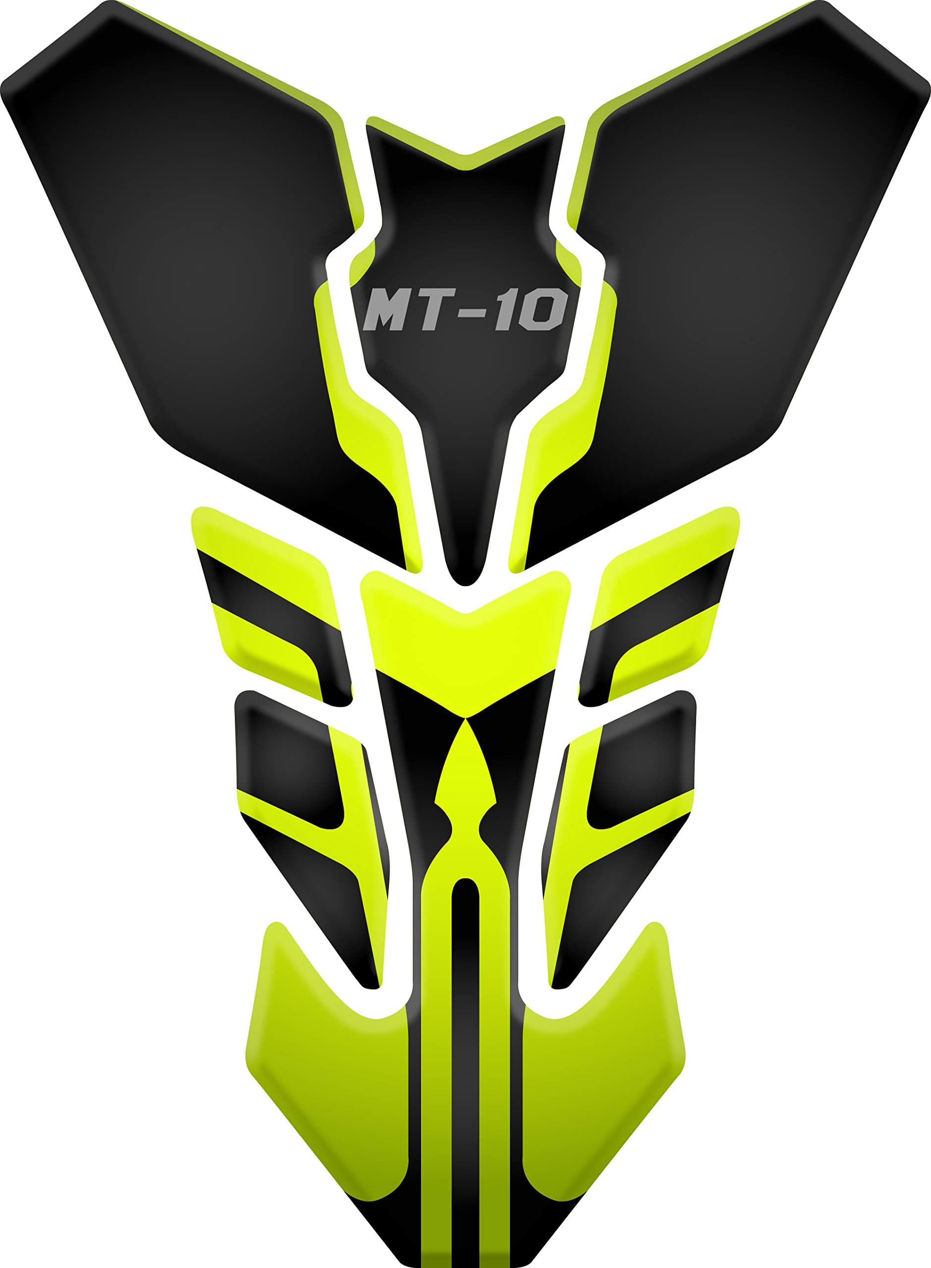Motorcycle Tank Pad Tankpad Protector 3D Gel Protection compatible with YAMAHA MT-10 (Neo Yellow)