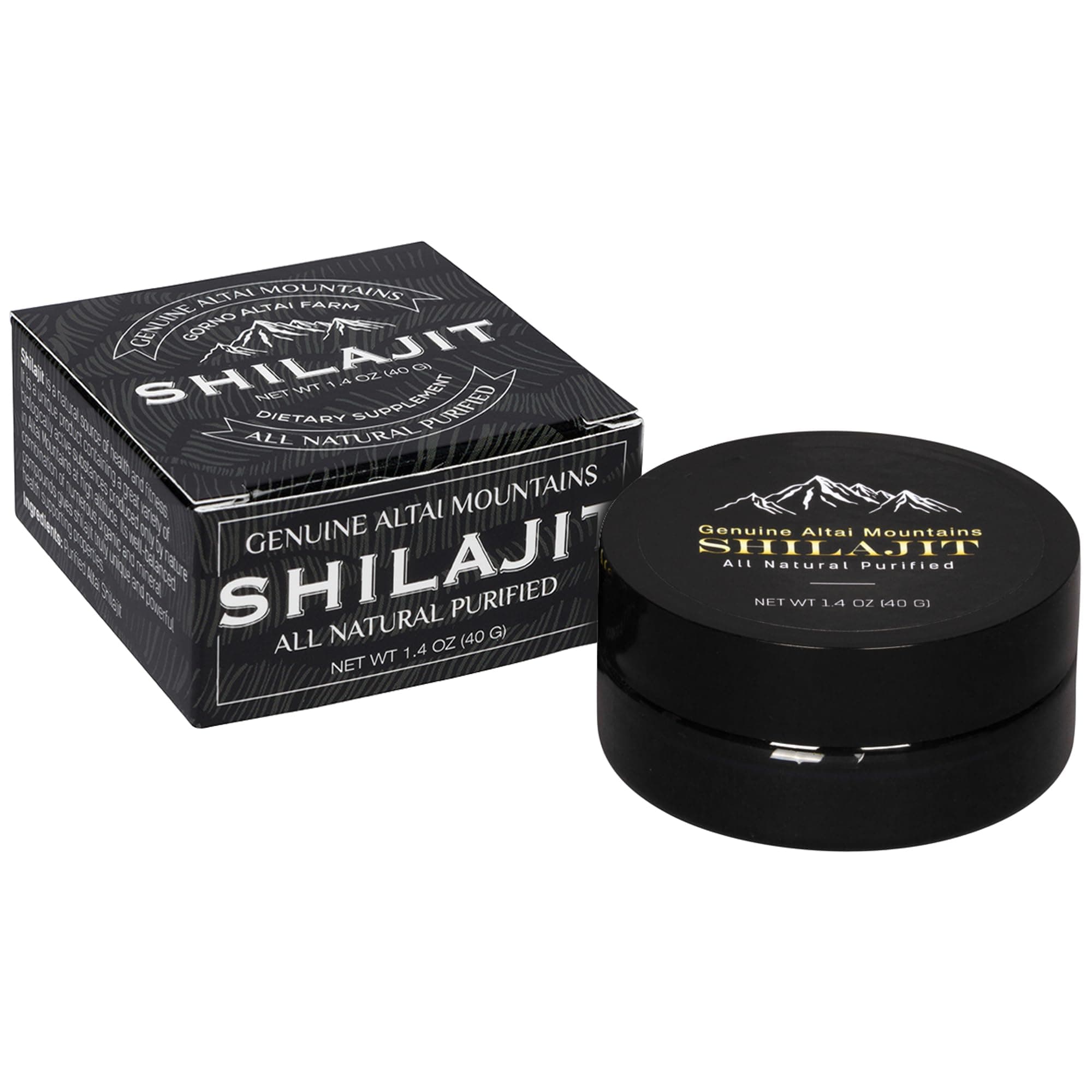 Sayan Pure Shilajit Resin 1.4oz/40g, 265 Servings - Potent Organic Fulvic Acid Supplement - Supports Immune System, Memory, Focus, and Provides Natural Energy, Detox - Vegan, Non-GMO