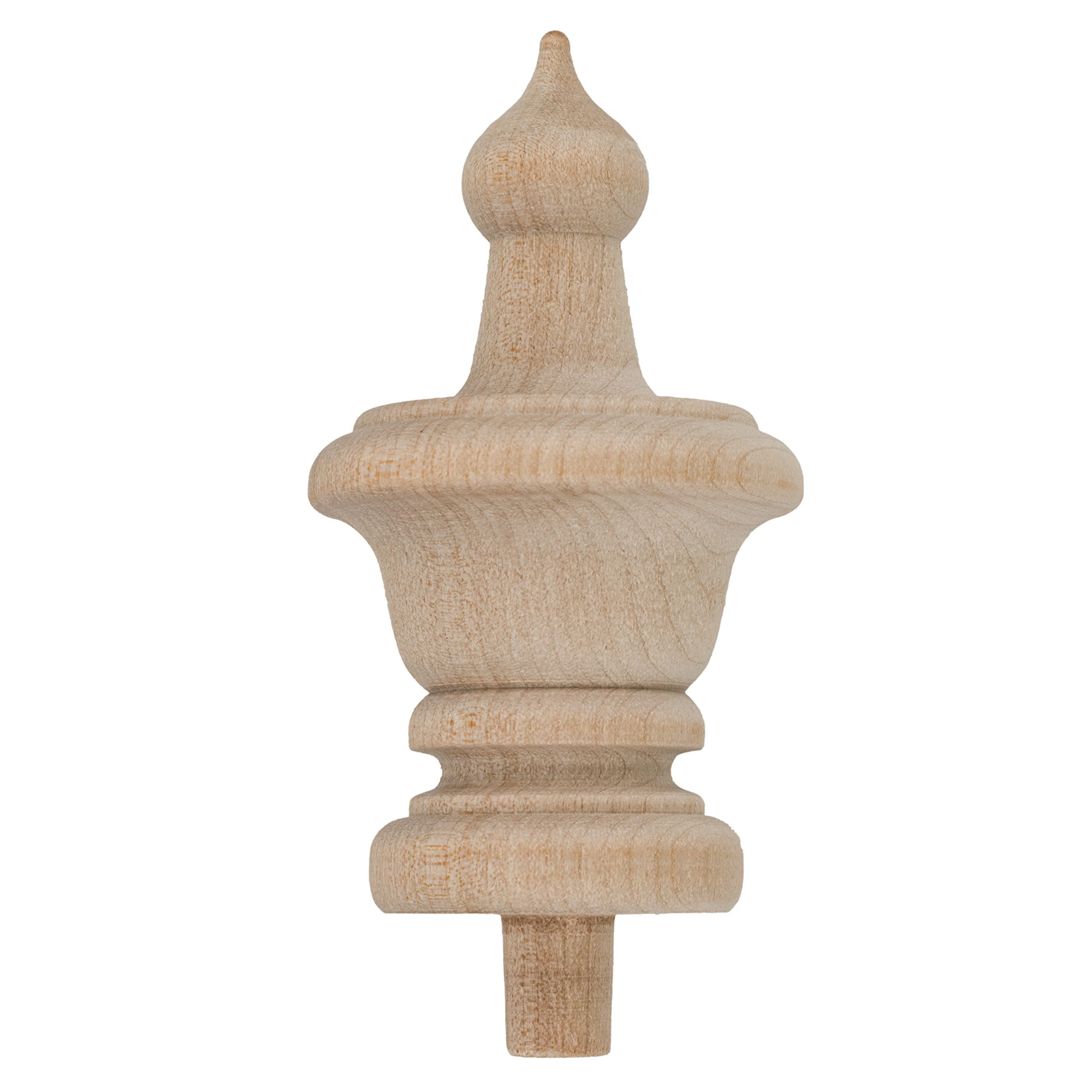 UNIQANTIQ HARDWARE SUPPLY Turned Oak Finial & Spindle | Unfinished Wood Spindle, Unpainted Wooden Spindles for Crafts, Wooden Chair for House Furniture | UA-99-BWF