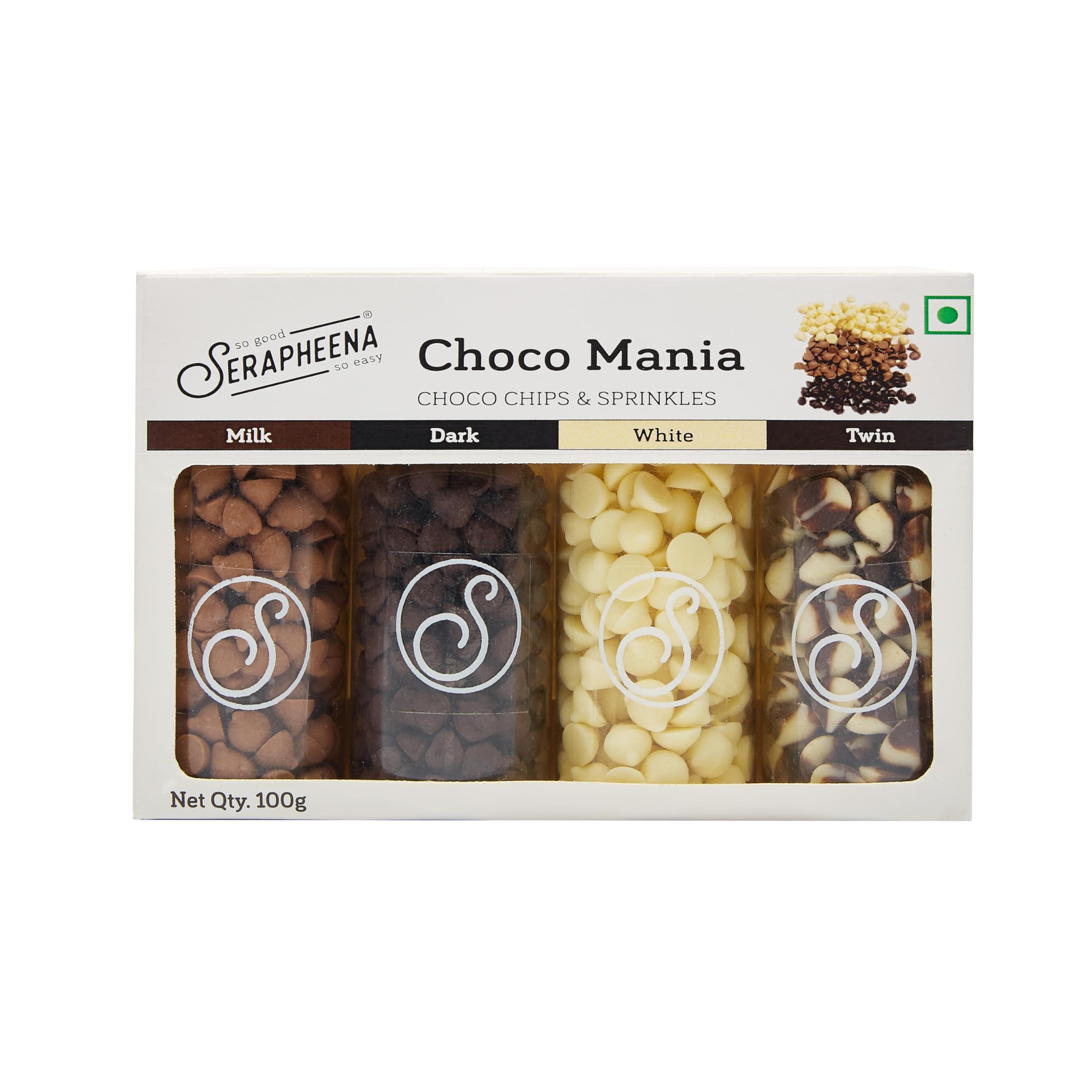 Serapheena Choco Chips Sprinkles - Choco Mania, 100g | Cakes and Cupcakes Decoration Kit