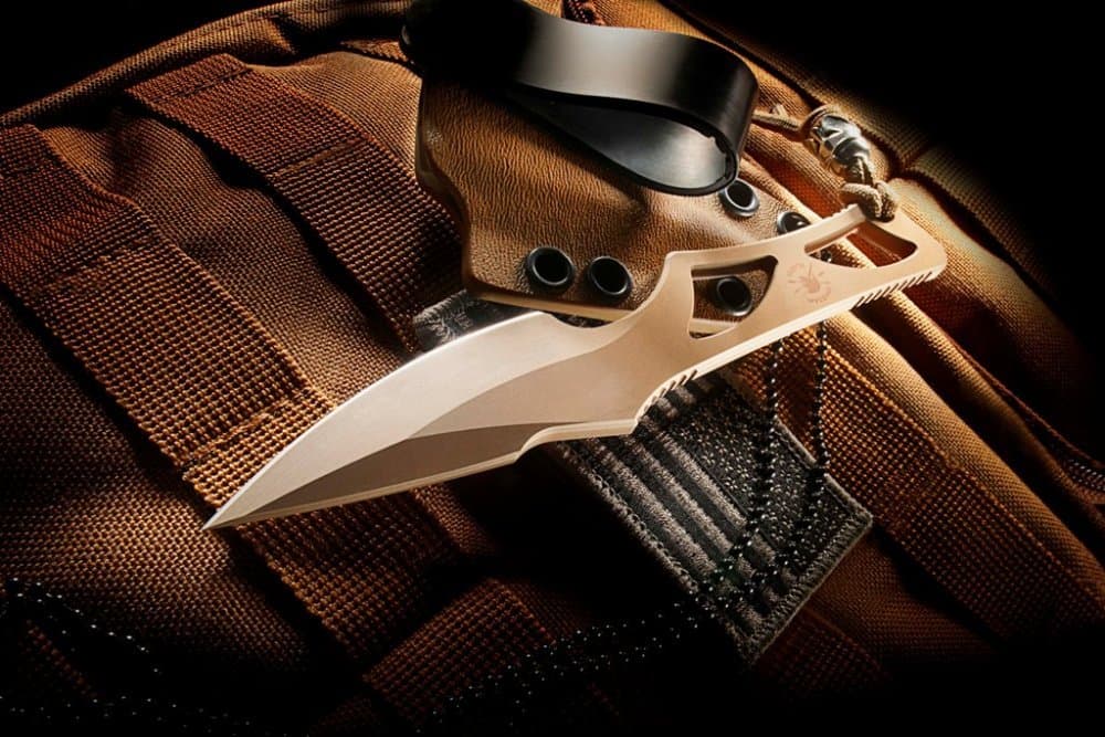 Spartan Enyo Fixed Blade Fighting Neck Knife Kydex Sheath