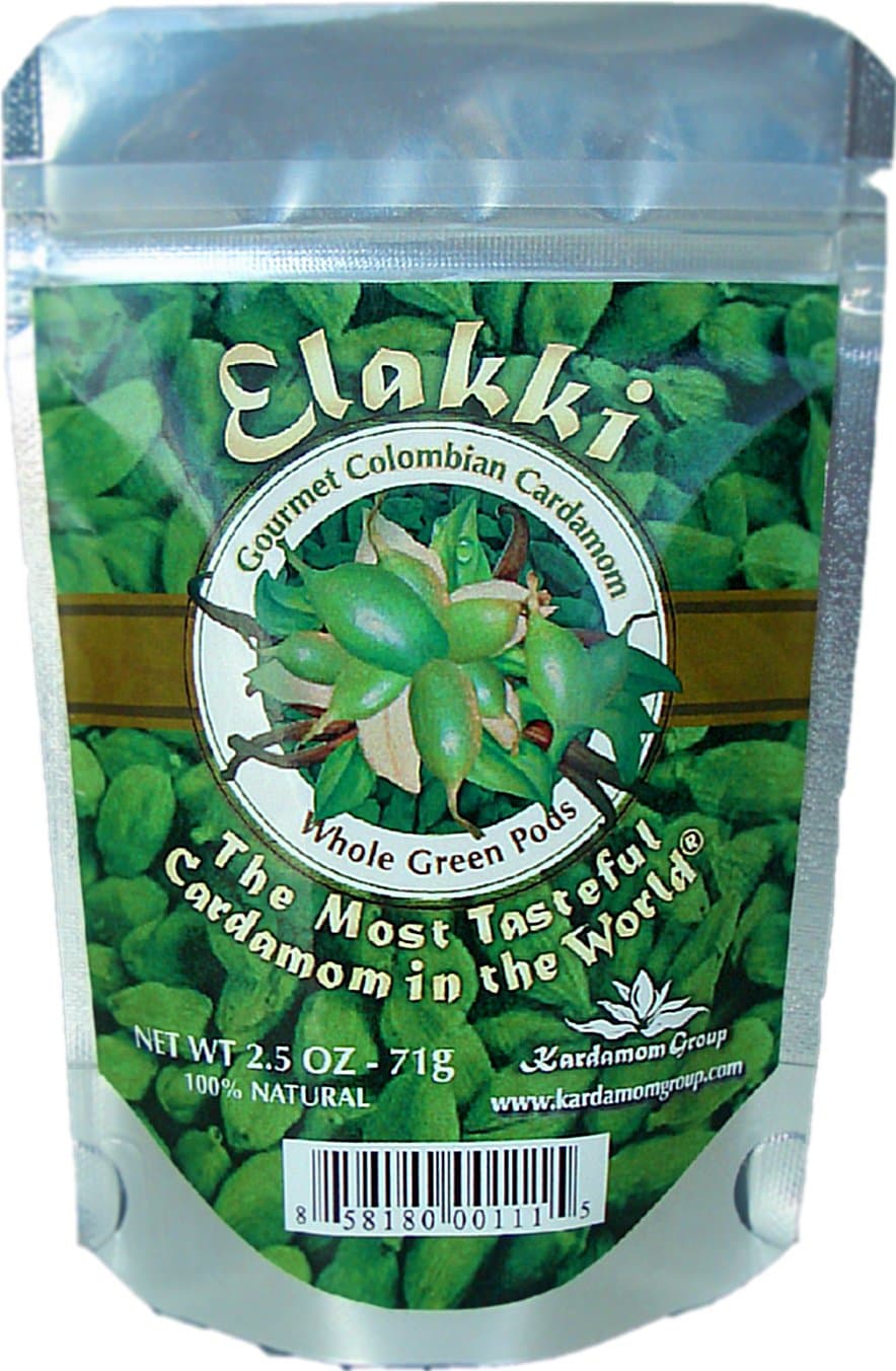 (Pack of 5) Green Cardamom Pods (2.5 Oz) Fresh JUMBO Grade Natural Hand Selected