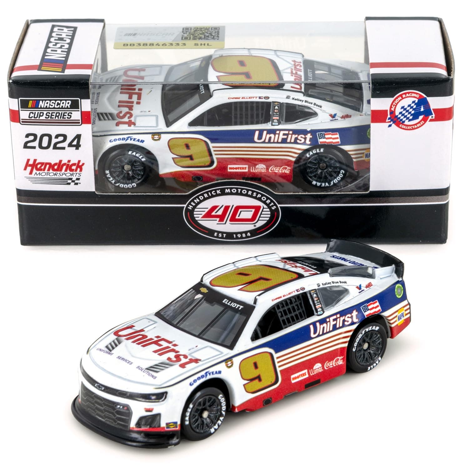 Chase Elliott 2024 Darlington Throwback to 2014 Dale Earnhardt Jr Diecast Car 1:64 Scale