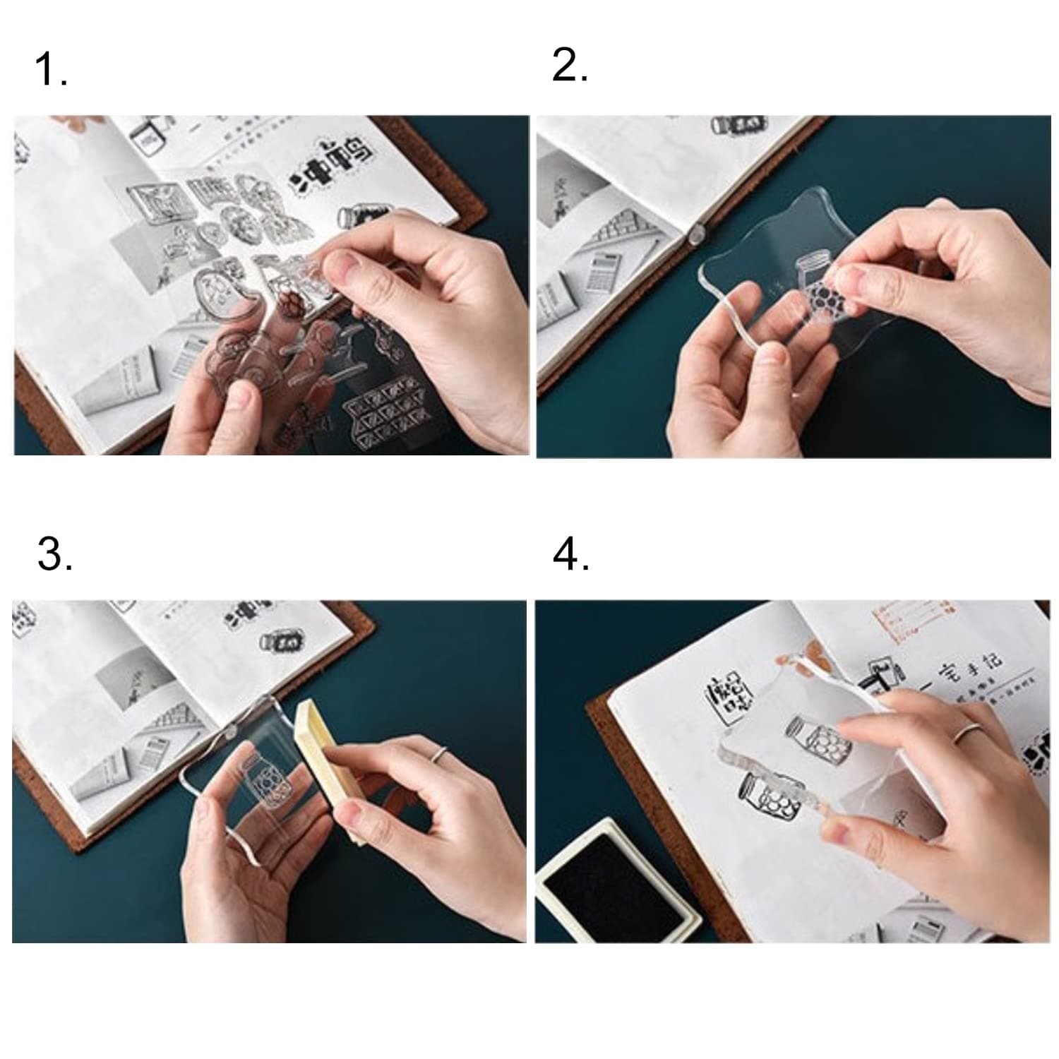 Honbay 6 Sheets of Different Themed Silicone Clear Stamps, Friendly Phrases Pretty Patterns, for Card Making Decoration and Scrapbooking