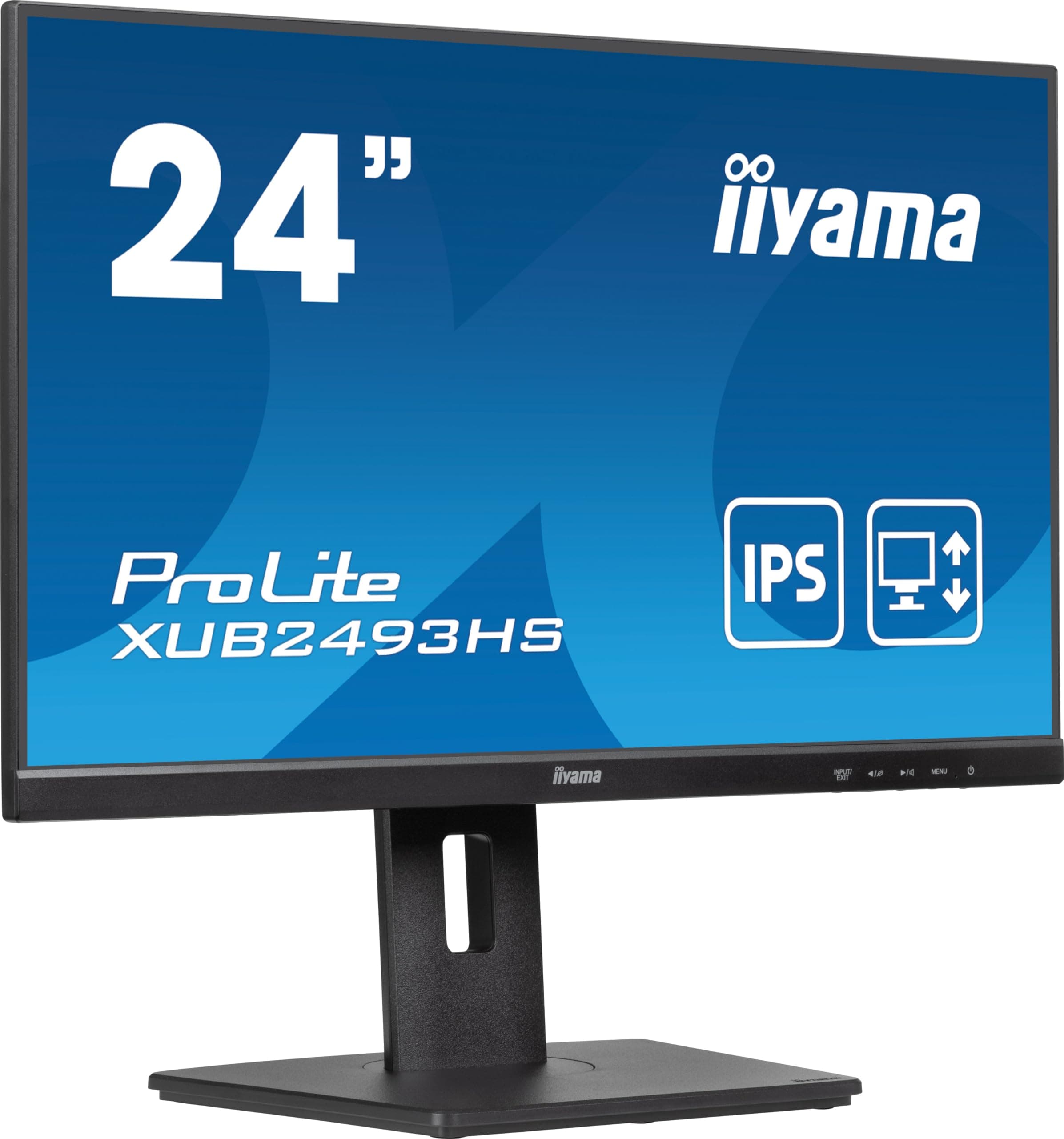 iiyama XUB2493HS-B6 24 inch IPS Slim Bezel, 4ms, Full HD 1920x1080, HDMI/DP, Height Adjustable Stand