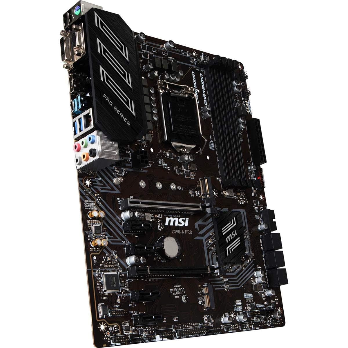 MSI Z390-A PRO LGA1151 (Intel 8th and 9th Gen) M.2 USB 3.1 Gen 2 DDR4 HDMI DP CFX Dual Gigabit LAN ATX Z390 Gaming Motherboard
