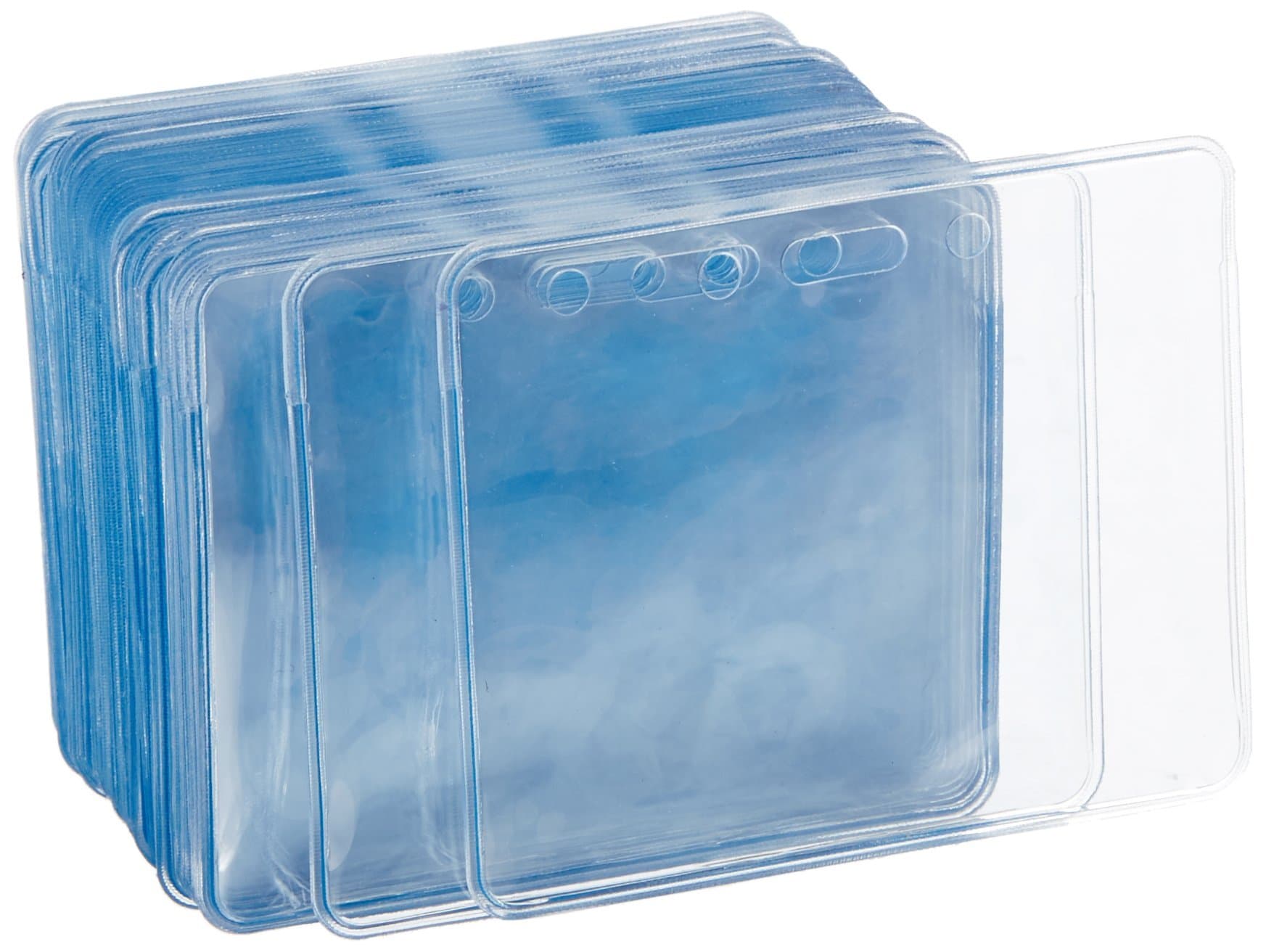 Amazonベーシック バッジホルダー ネームID 横型 クリア 50個パック