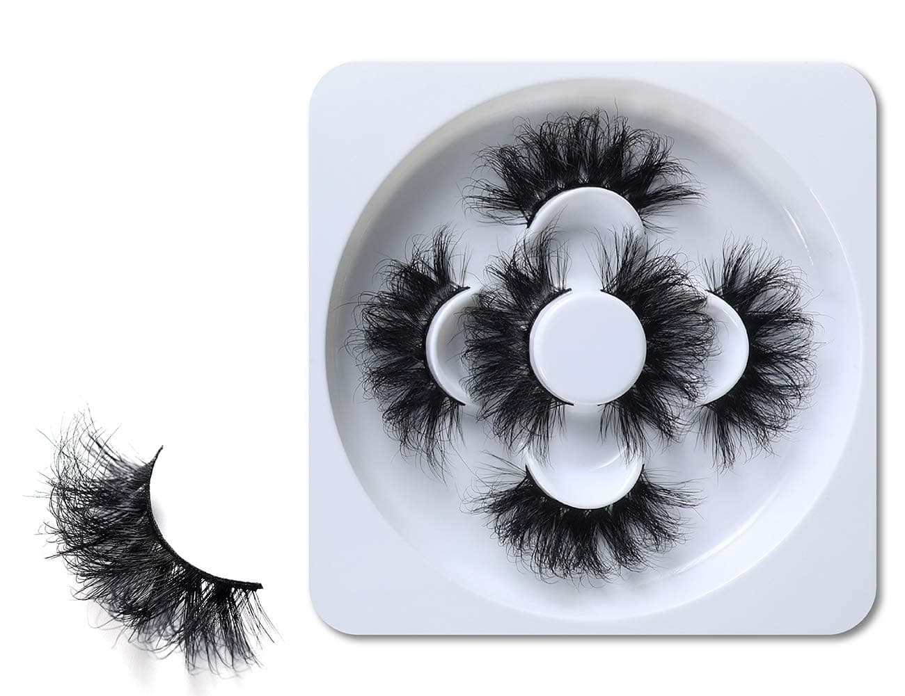 25mm Lashes Mink 3 Pairs False Eyelashes Dramatic Look lashes 25mm Set Pack 3D Lashes Long Volume Mink Eyelashes(WYS-SHD-3)