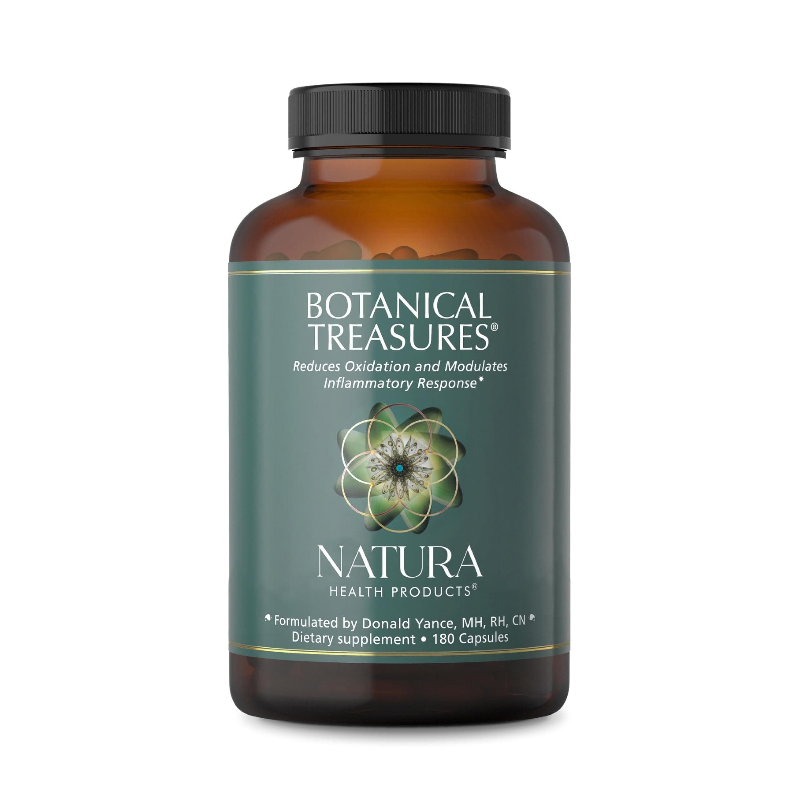 Botanical Treasures Supplement - Supports Broad-Spectrum Antioxidant Activity- Featuring Turmeric, Ginger, Green Tea, Black Pepper, Trans-Resveratrol, Black Cumin (180 Capsules)