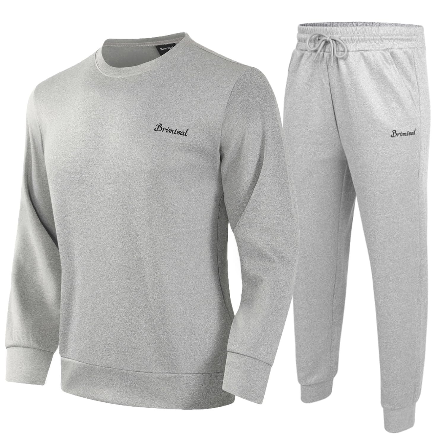 Brimisal Men's Tracksuits 2 Piece Sets Outfits For Men Sweatsuits Long Sleeve Crewneck Pullover Active Jogging Sportswear