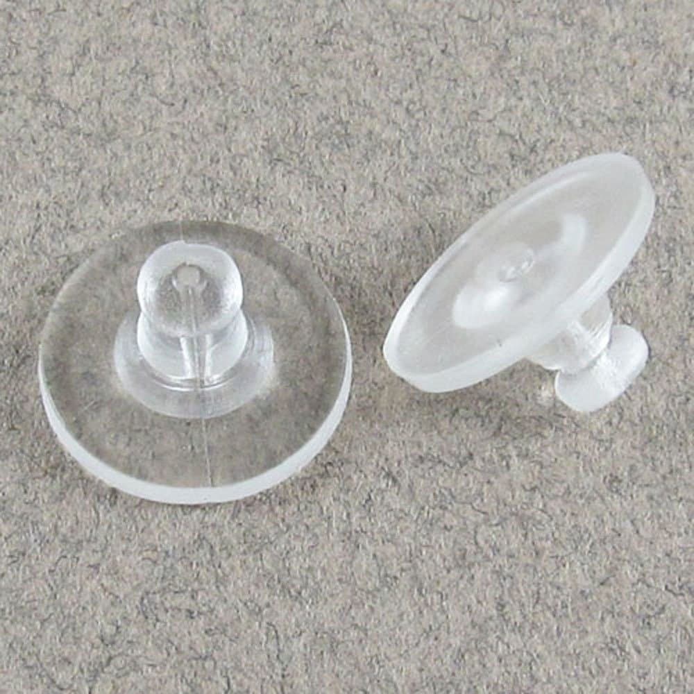 TierraCast Clear Plastic Comfort Clutch Earring Backs (50 Pairs)