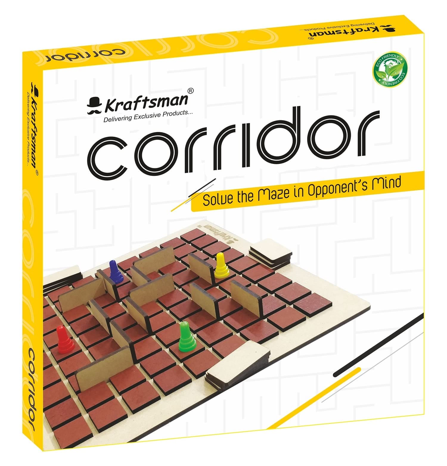Wooden Corridor Board Game | 2-4 Players Board Game for All Age Groups | Real-time Maze Game