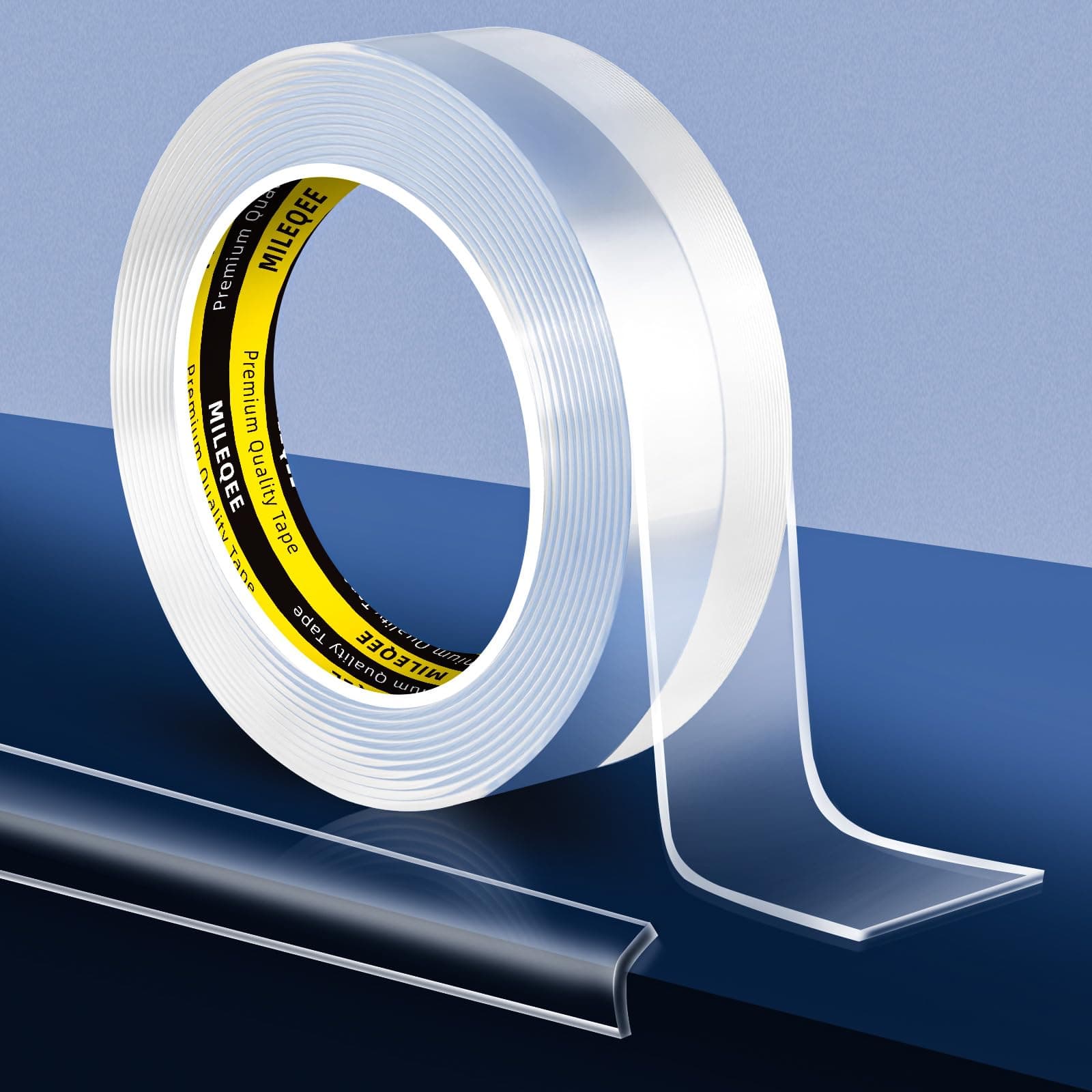 Clear Edge Protector Strip, 20mm×3m,Sharp Edge Wrap Cover Tape, Self Adhesive Protective Bumper Guards for Cabinet Door Desk Glass Table Bed Furniture, Kitchen Countertop, Waterproof