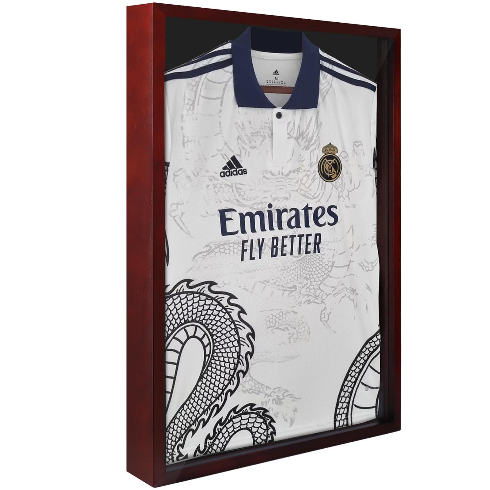 Shadow Box 20x30 Large Jersey Frame Display Case, Shadowbox Frames with Grade A Natural Pine Wood Acrylic for Football Baseball Basketball Hockey T-Shirt, Cherry Red