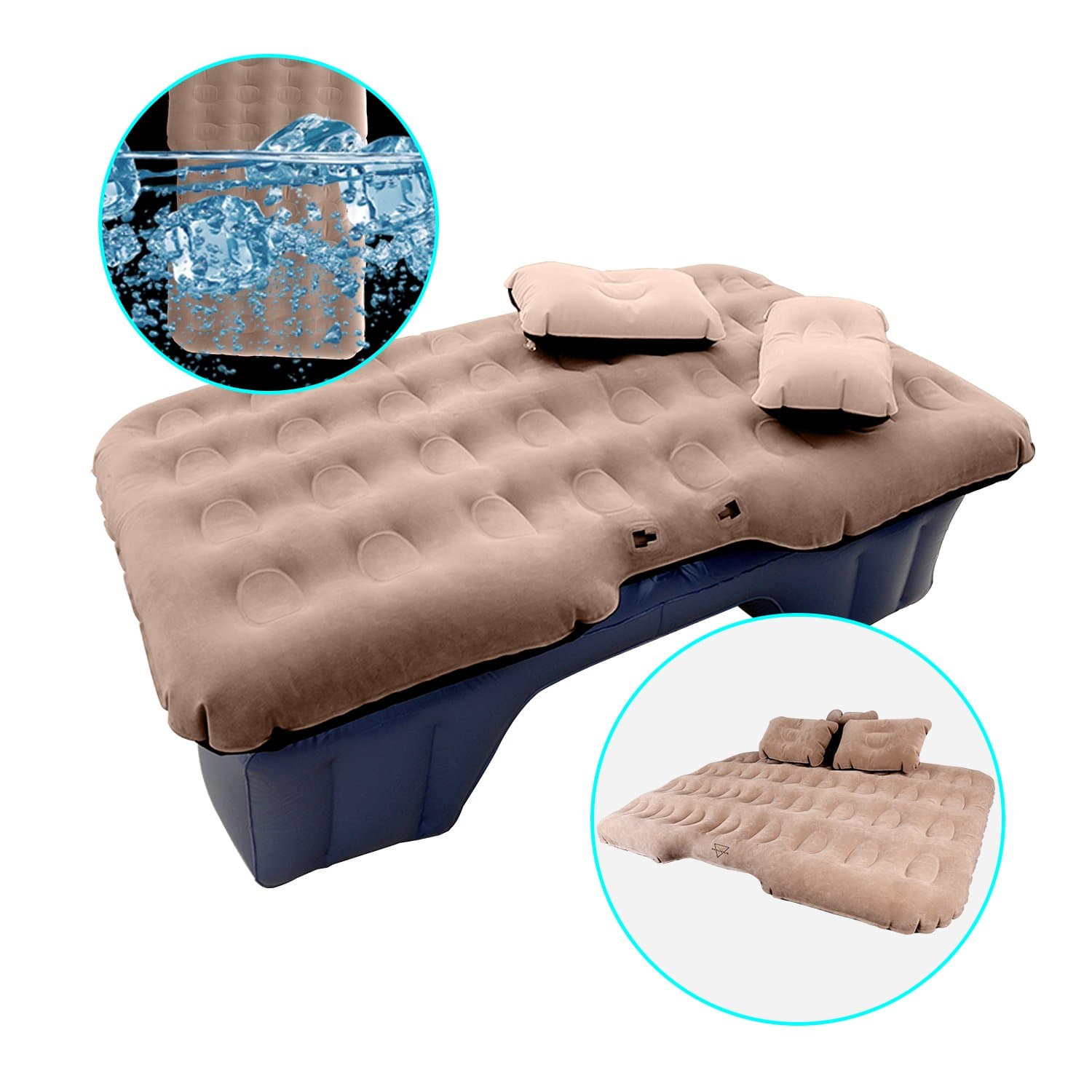 3rd Generation Heavy Duty Universal Car Inflatable Mattress Multifunctional Outdoor Travel Car Air Bed Back Seat Extended Mattress