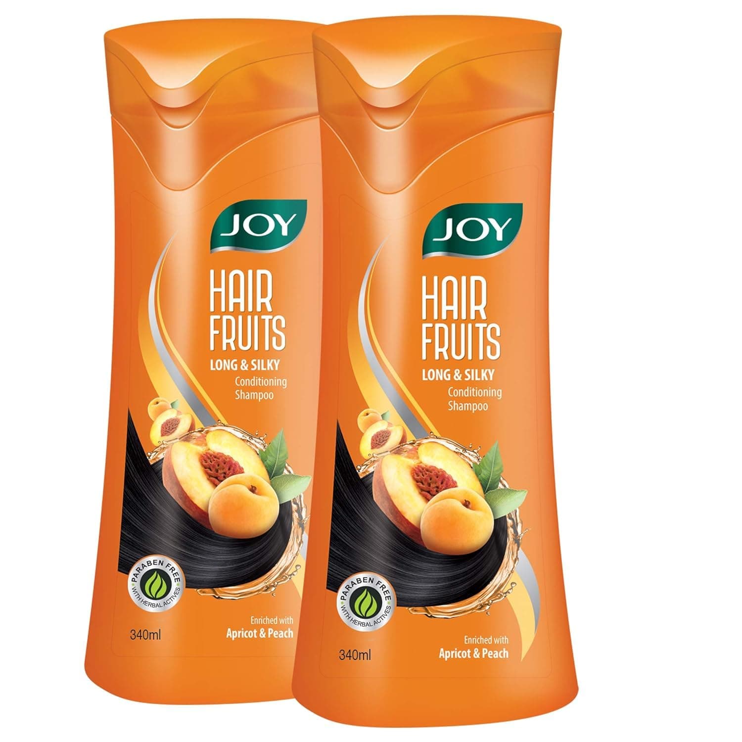 Hair Fruits Long & Silky Conditioning Shampoo Enriched with Apricot & Peach ( 2 X 340ml )