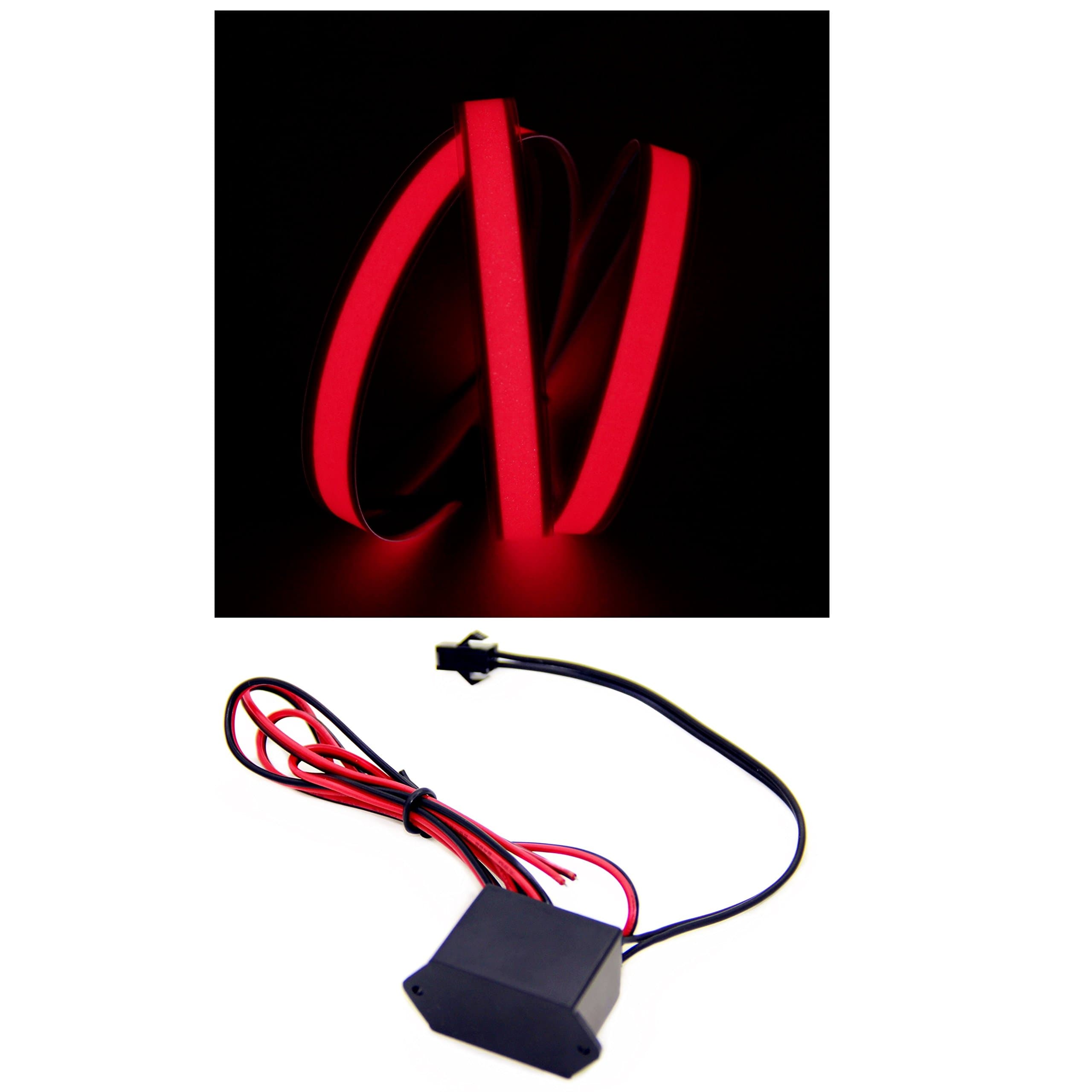 EL Tape 1 Meter El Strip, (Red) + Dc 12v Inverter