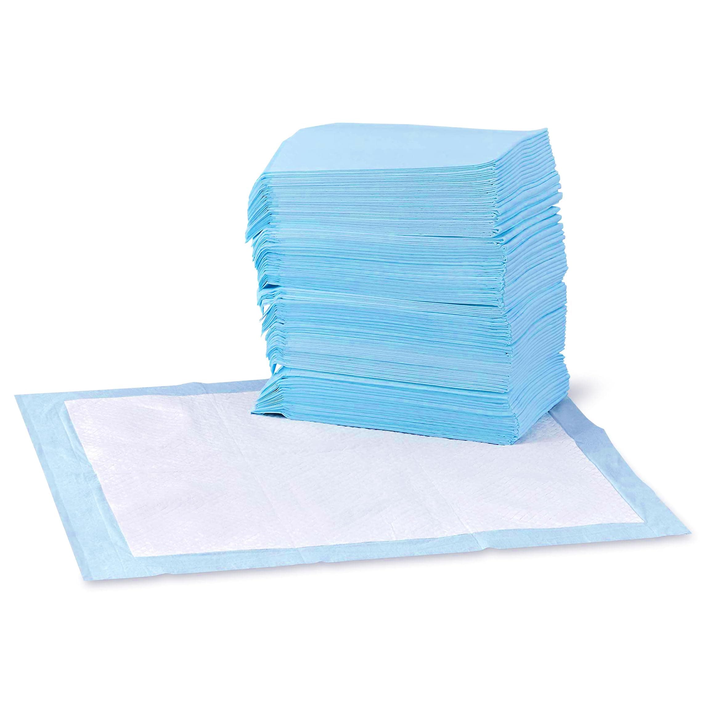 Dog and Puppy Training Pads, Leakproof, 5-Layer Design with Quick-Dry Surface, Regular, Blue,Pack of 100