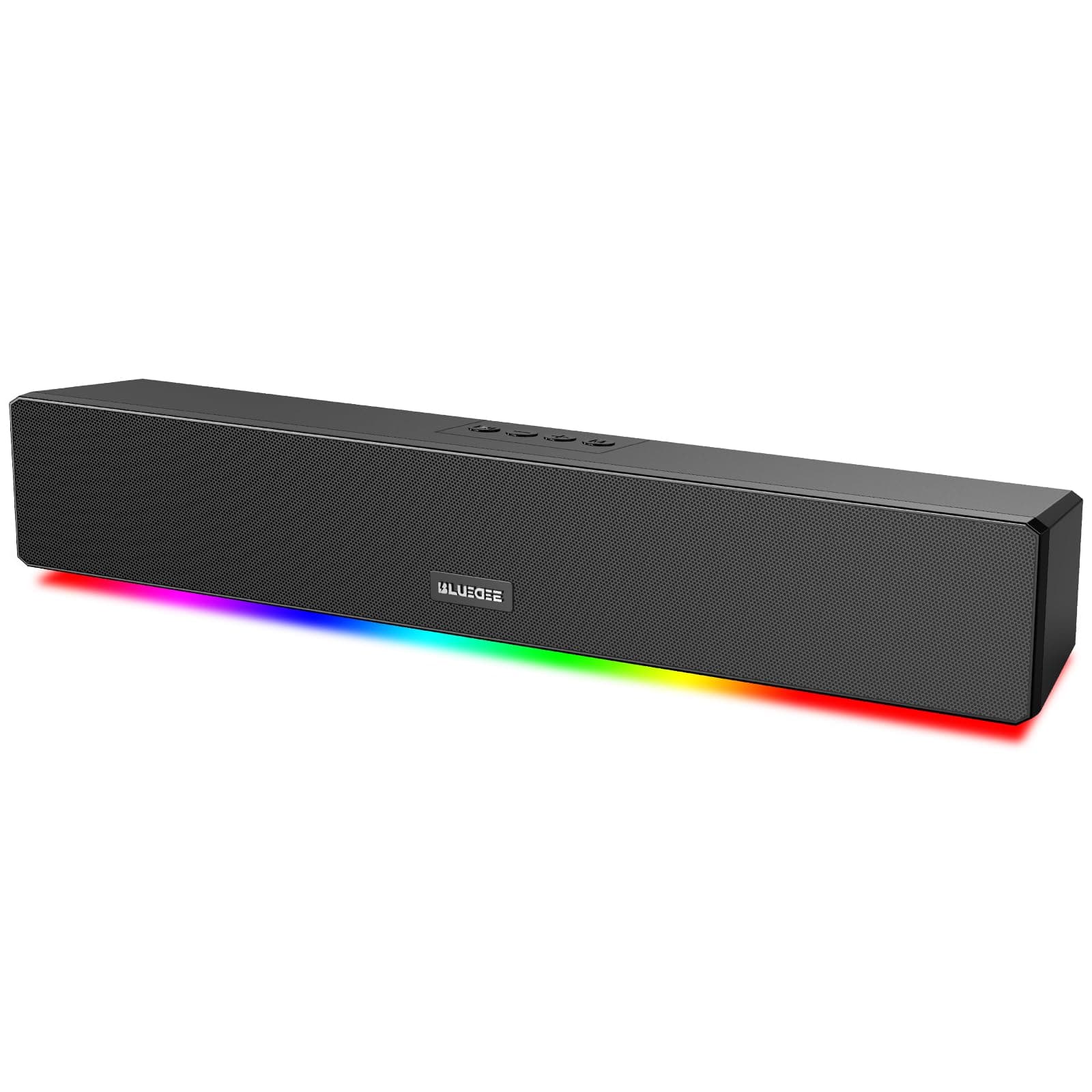 Bluedee Computer Speakers for Desktop PC, HiFi Stereo Bluetooth Speaker, 3.5mm Aux-in Wired PC Speakers, USB Powered Computer Sound Bar Compatible with PCs, Laptops, Tablet, Phones and USB Drivers