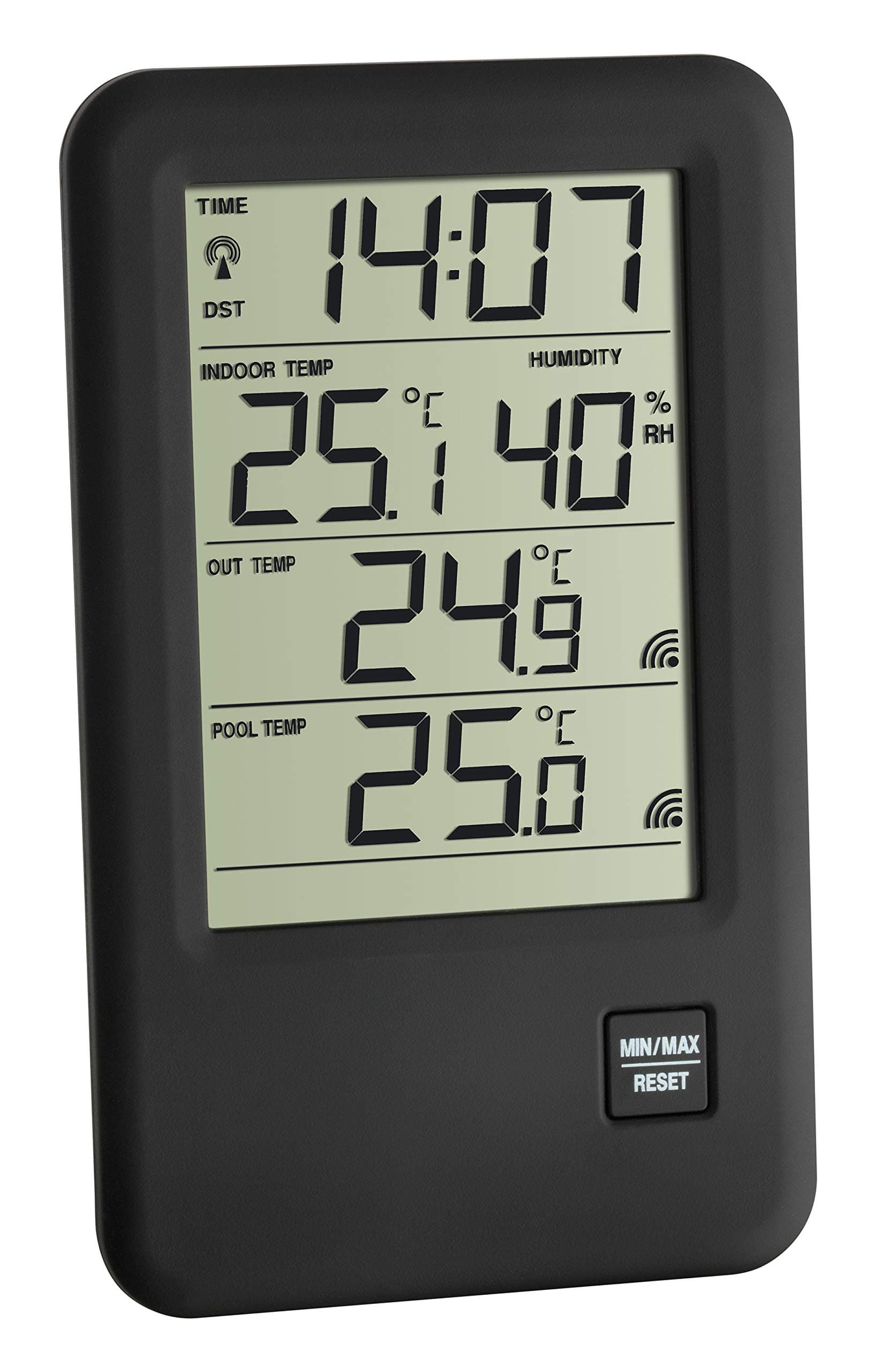TFA Dostmann Wireless Pool Thermometer Hygrometer Malibu 30.3053 (black)