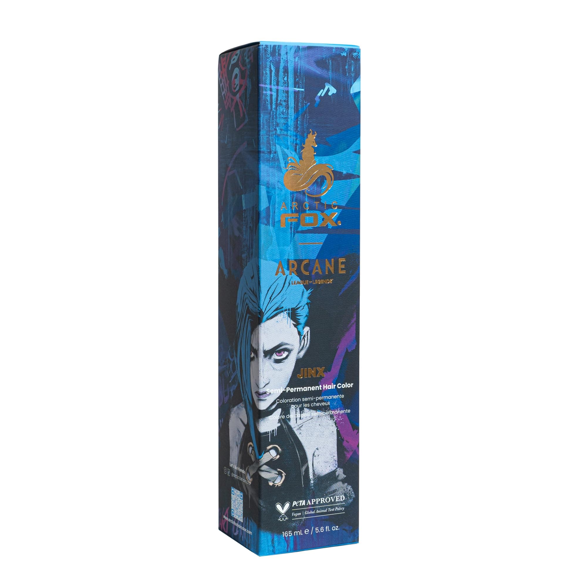 - Arctic Fox x Arcane League of Legends Semi Permanent Hair Dye, Vegan & Cruelty Free, Vibrant Blue Color, Conditioning Formula, Ammonia Free, For All Hair Types, Jinx, 5.6 oz
