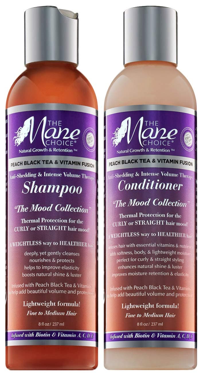 The Mane Choice Peach Black Tea & Vitamin Infused Anti-Shedding & Intense Volume Shampoo and Conditioner Set