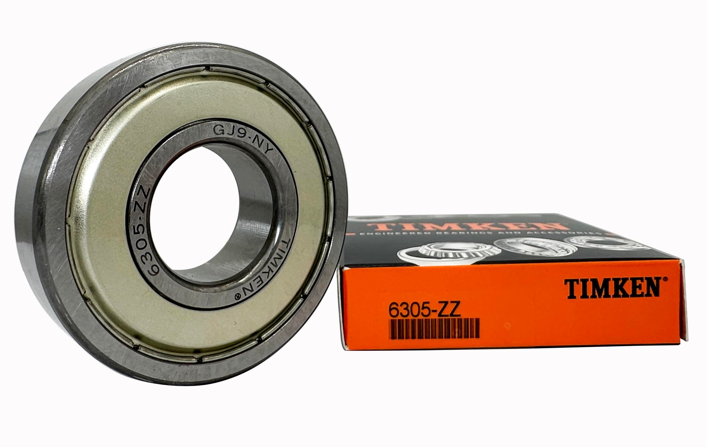 TIMKEN 6305-ZZ, 2 Pcs,Double Metal Seal Bearings 25x62x17mm, Pre-Lubricated and Stable Performance and Cost Effective, Deep Groove Ball Bearings.
