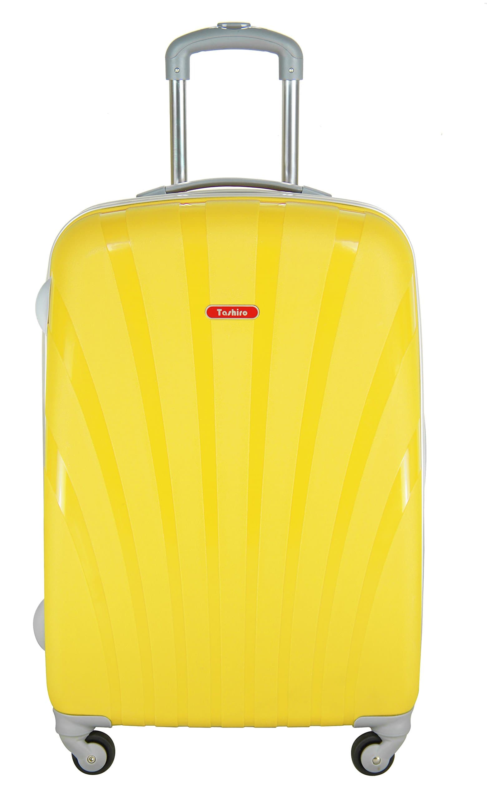 Tashiro Ultra Light Suitcase Carry On-Extended Trip Luggage 360 Spinners Candy Color (29'' Extended Trip, Cany Yellow)