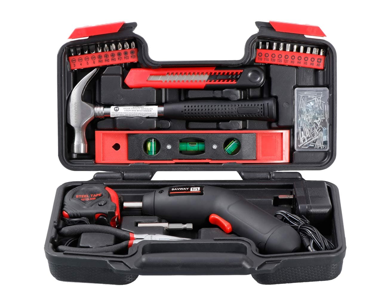 Small Hand Tools Set with Electric Screwdriver, 108PCS Household Tool Kits - Perfect Gifts for DIY Working