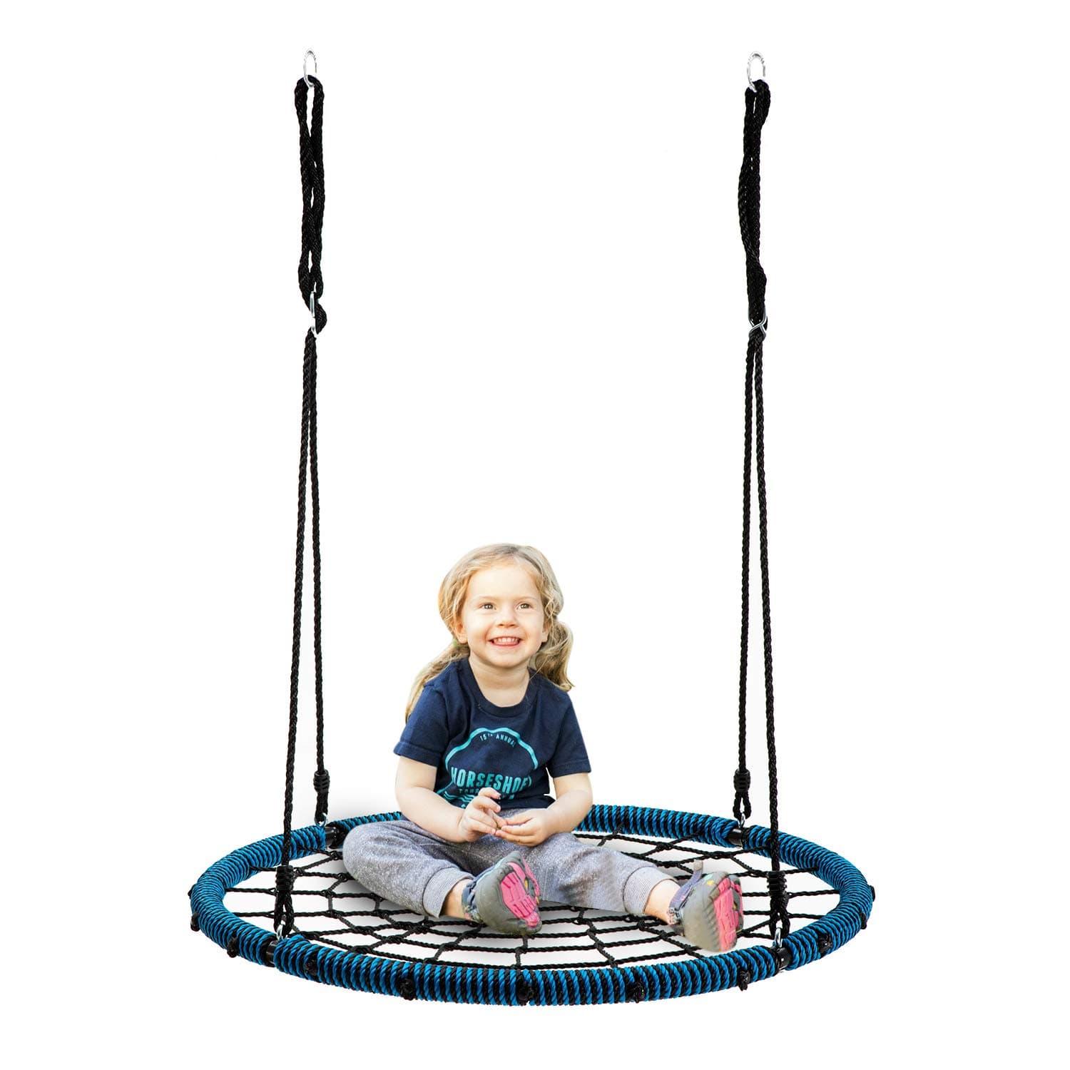 WONLINE 40’’ Spider Web Tree Swing, 330lb Weight Capacity, Indoor/Outdoor Net Swing for Kids